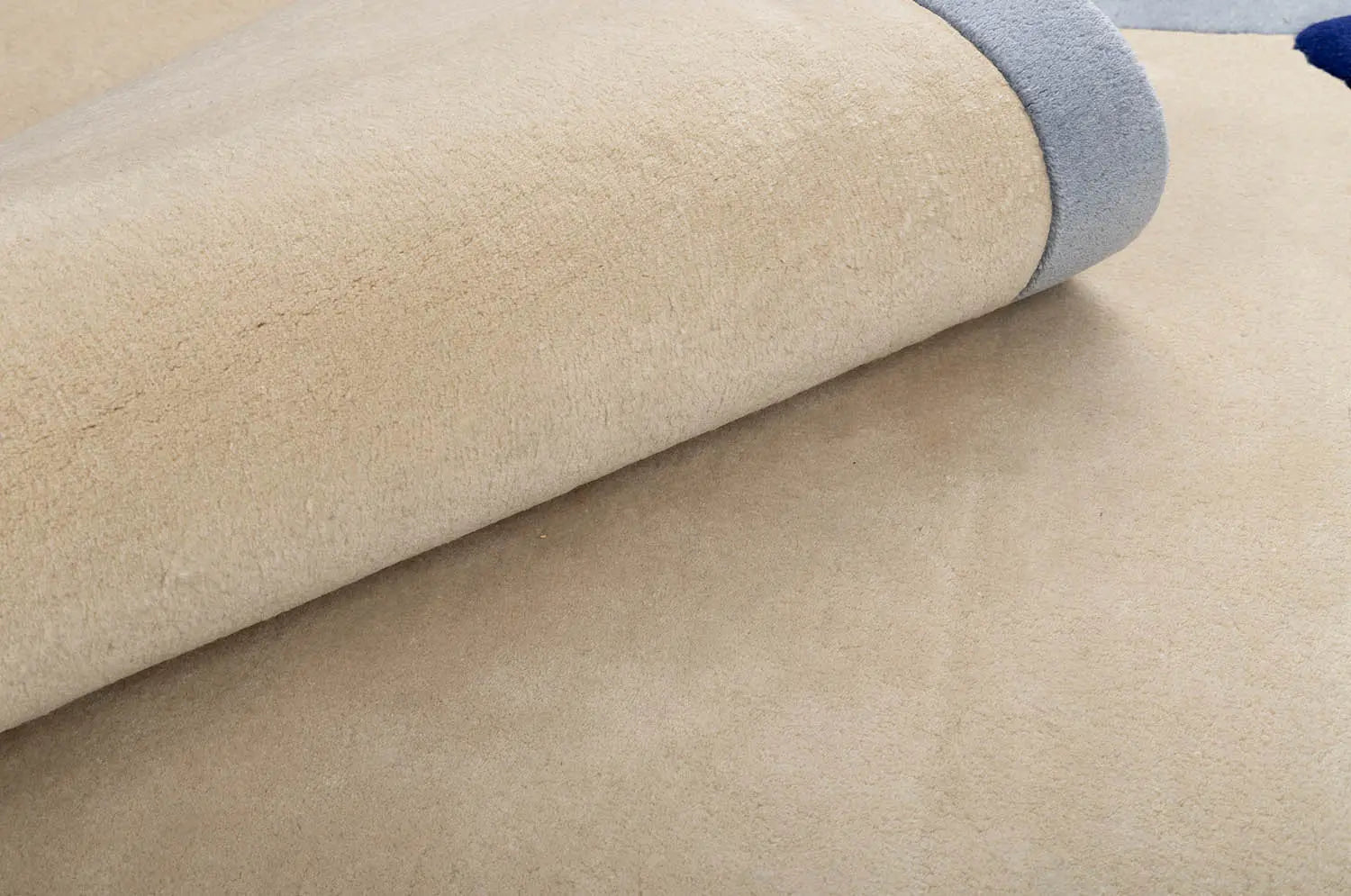 Teppich BERLIN beige mit Blau und Grün