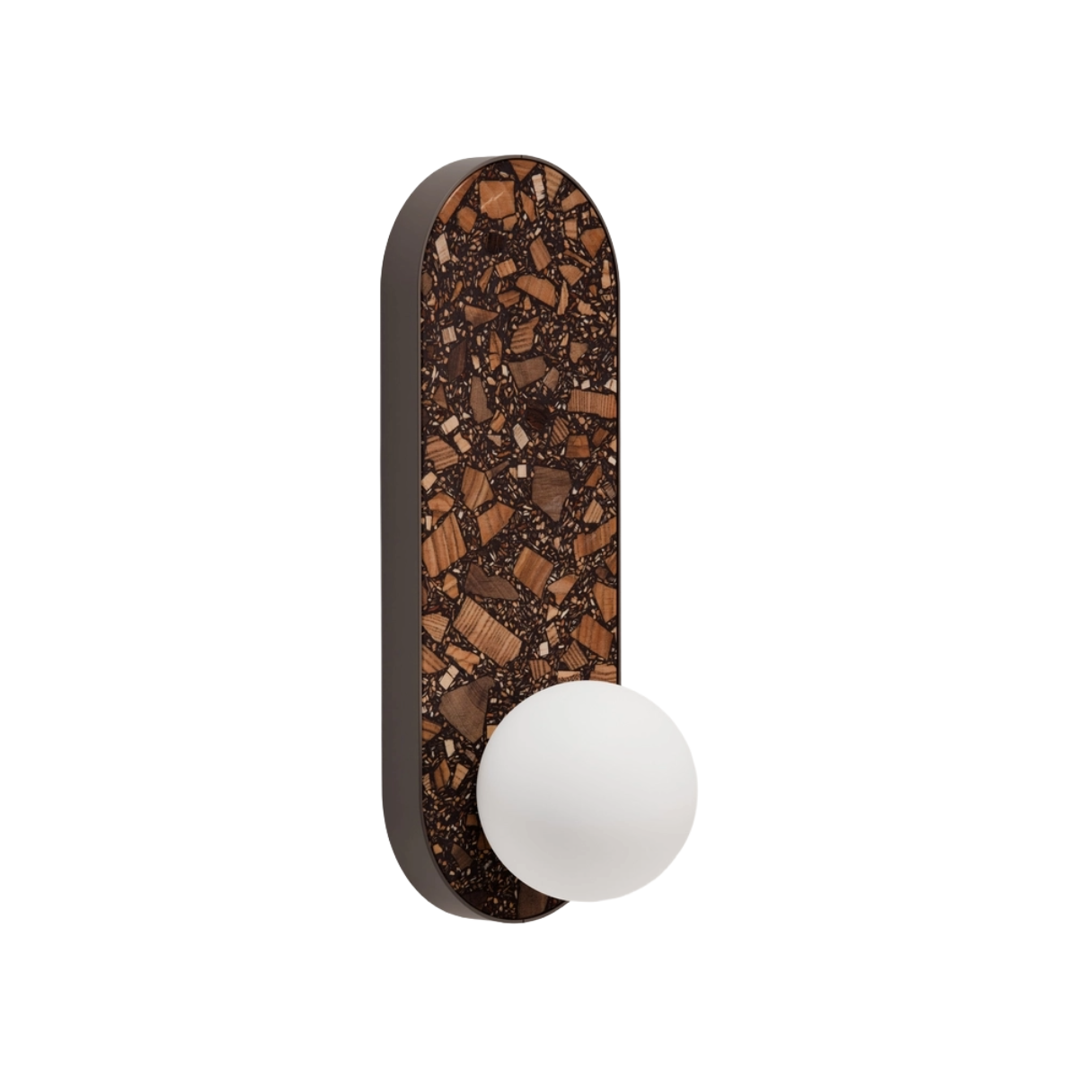 Oval wall lamp LEGRA brown