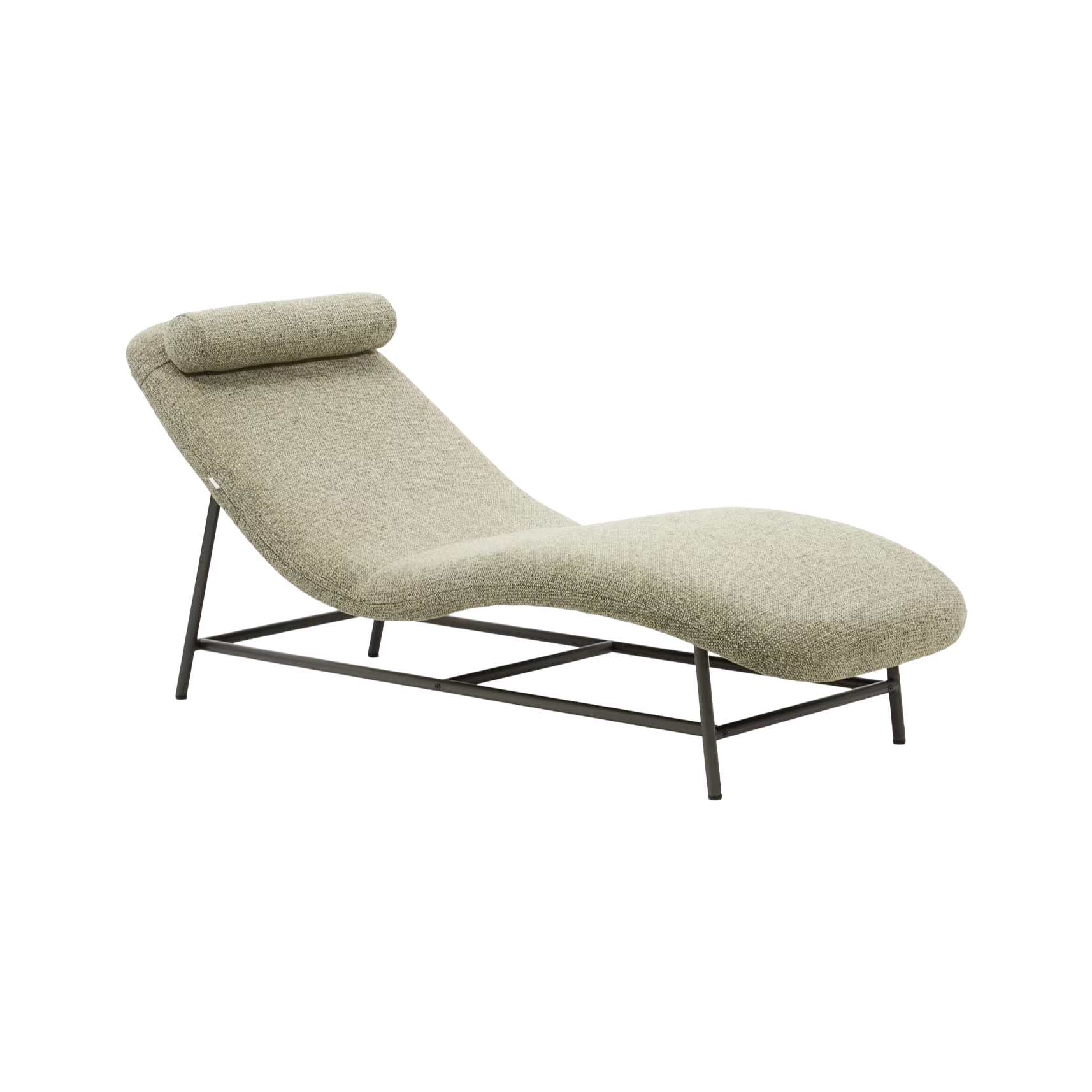 OSLA Light Green Chaise Longue with Black Base