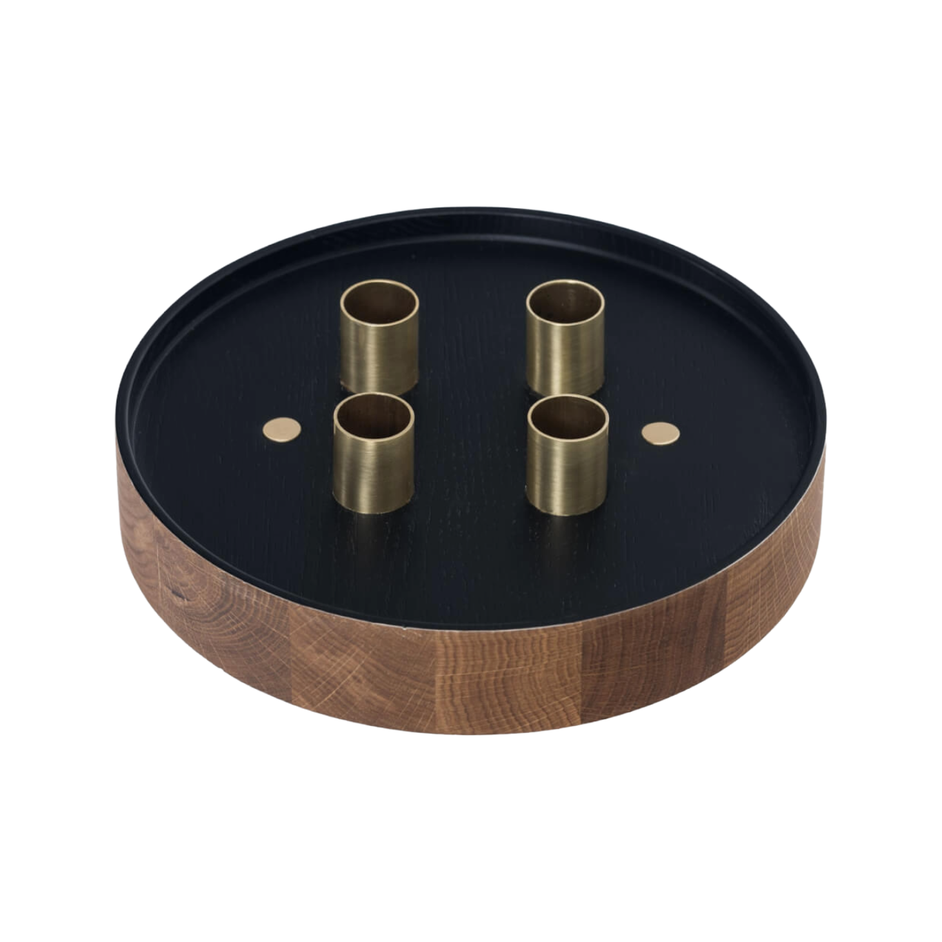 Kerzenhalter ENLIGHTENMENT 4 schwarz mit Messing