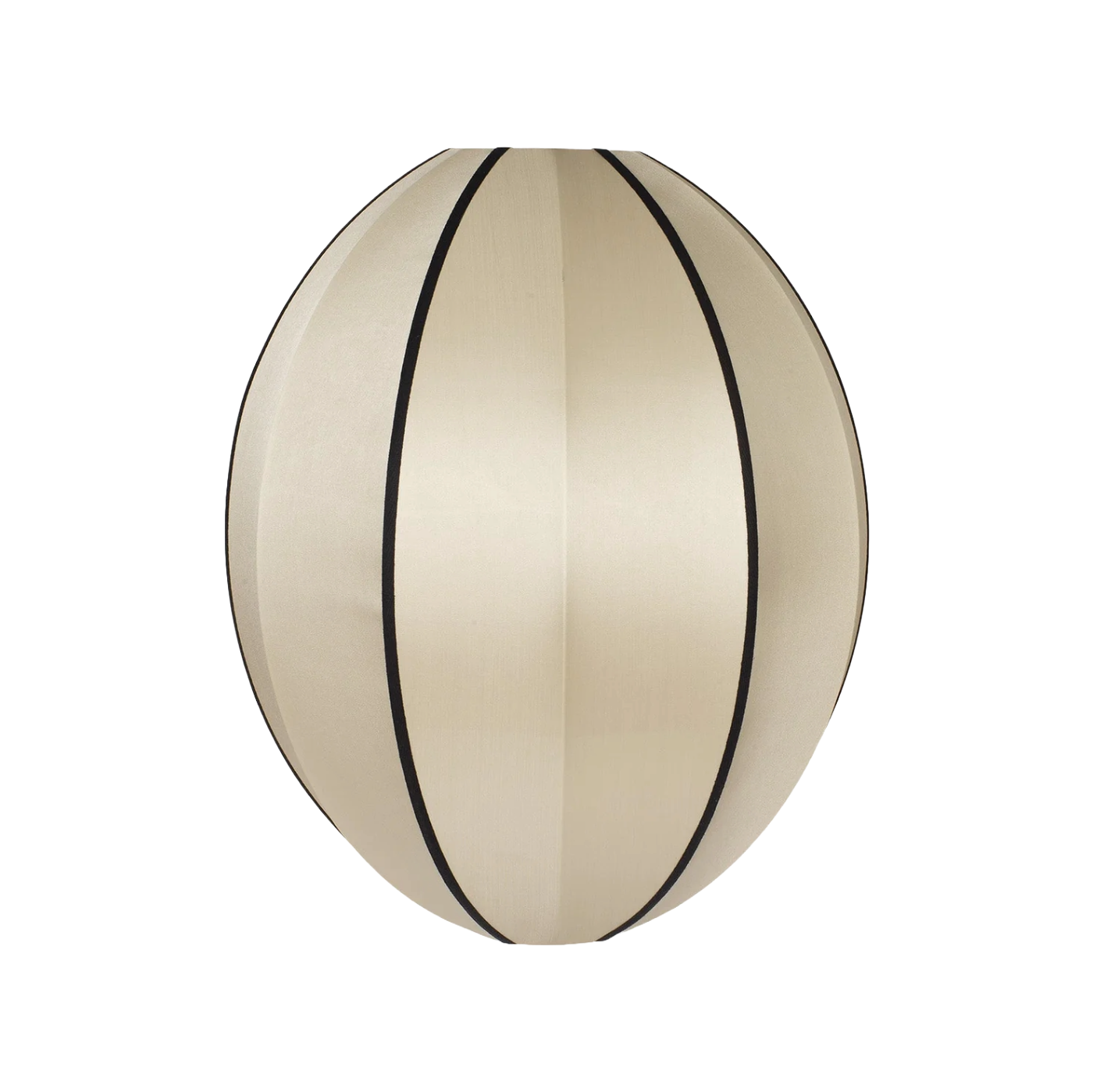 Beiger OVAL Lampenschirm mit Schwarz