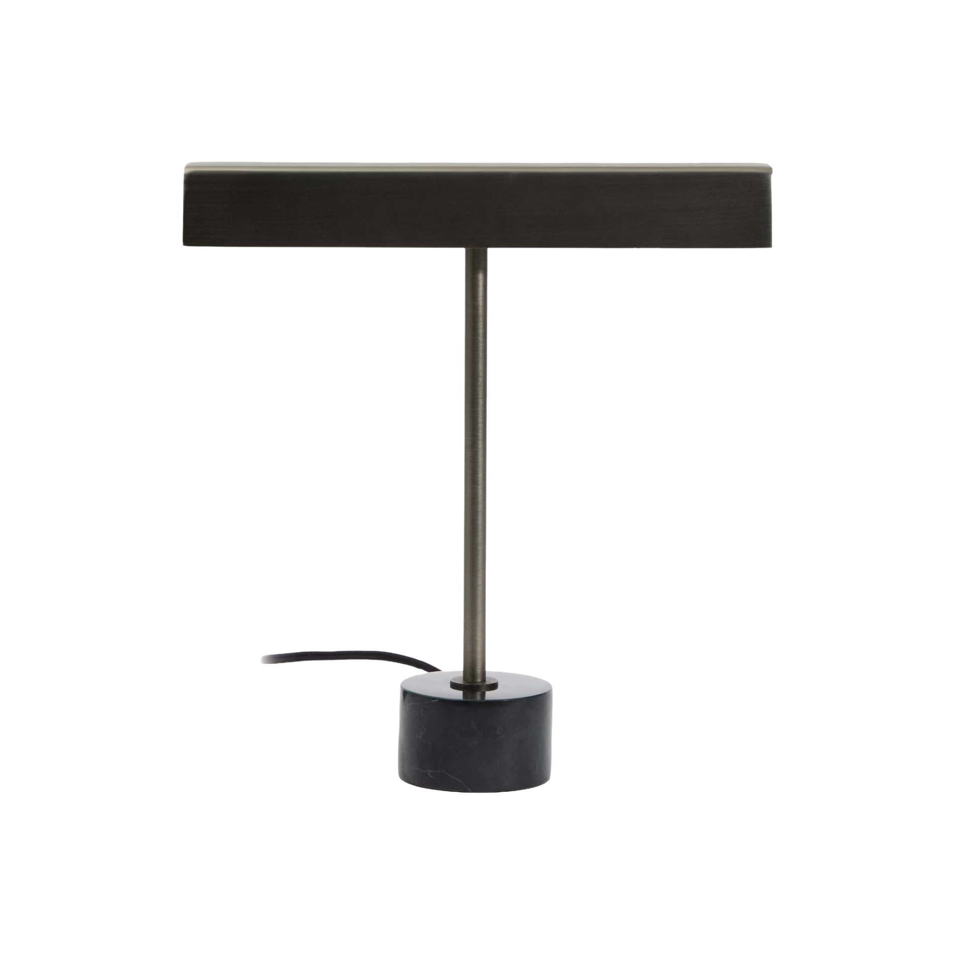 Tischlampe LYNOR schwarz mit schwarzem Marmorsockel
