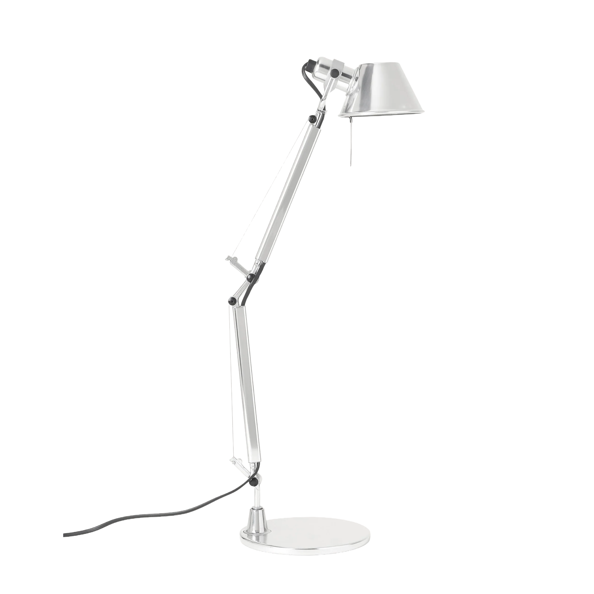 Verstellbare Schreibtischlampe TOLOMEO MICRO glänzend silber