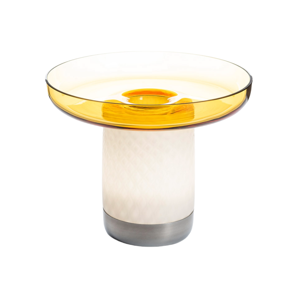 Portable Lamp BONTA PLATE white with yellow