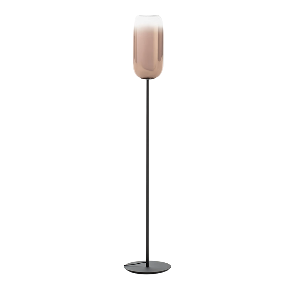 GOPLE Floor Lamp in Copper with Black Base