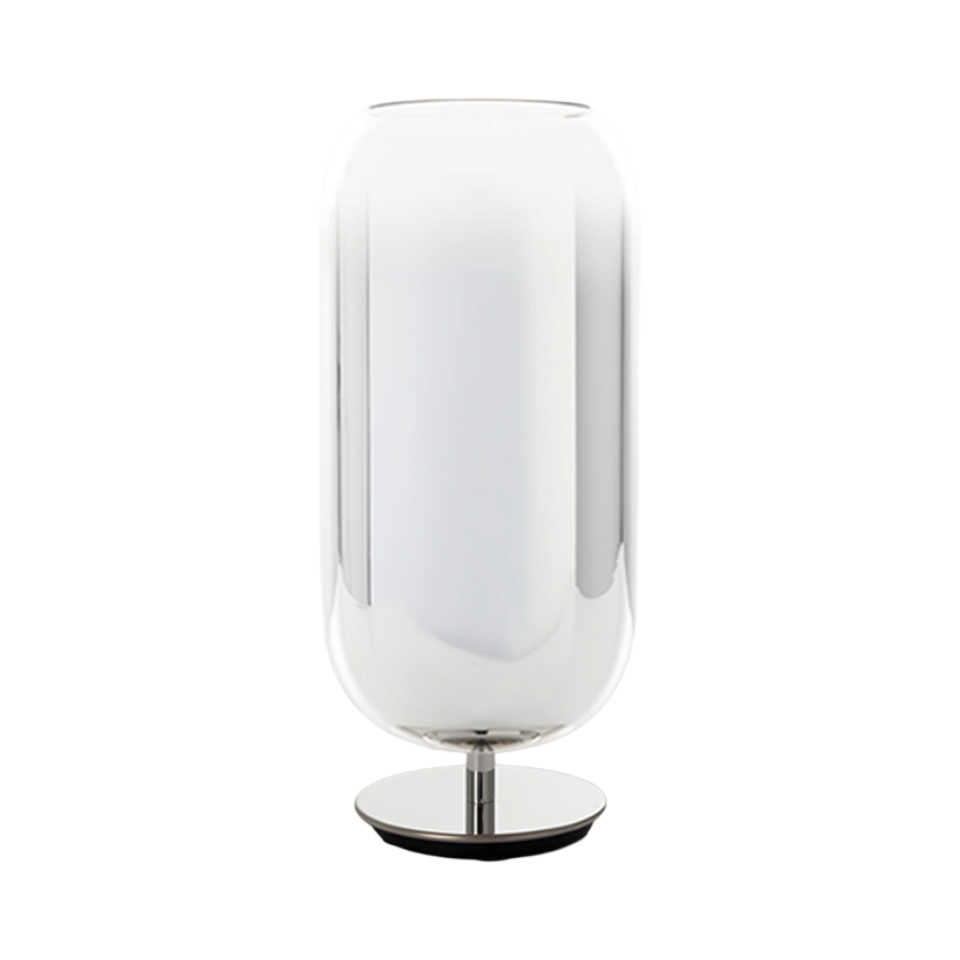 Tischlampe GOPLE silber mit silbernem Fuß