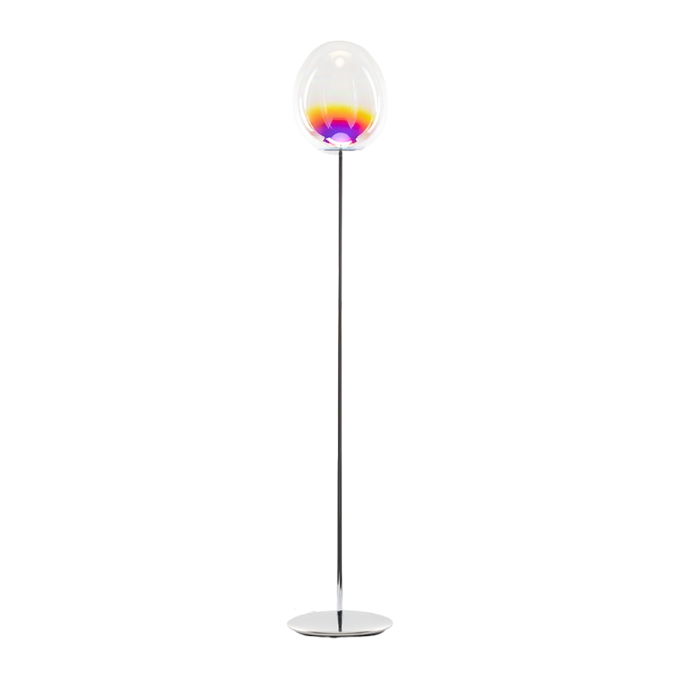 STELLAR NEBULA floor lamp with iridescent blown glass