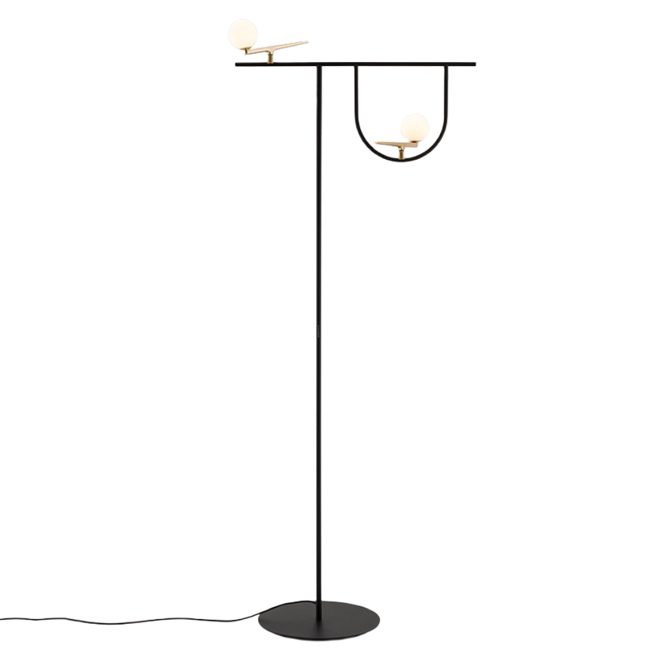YANZI Floor Lamp Black with Gold