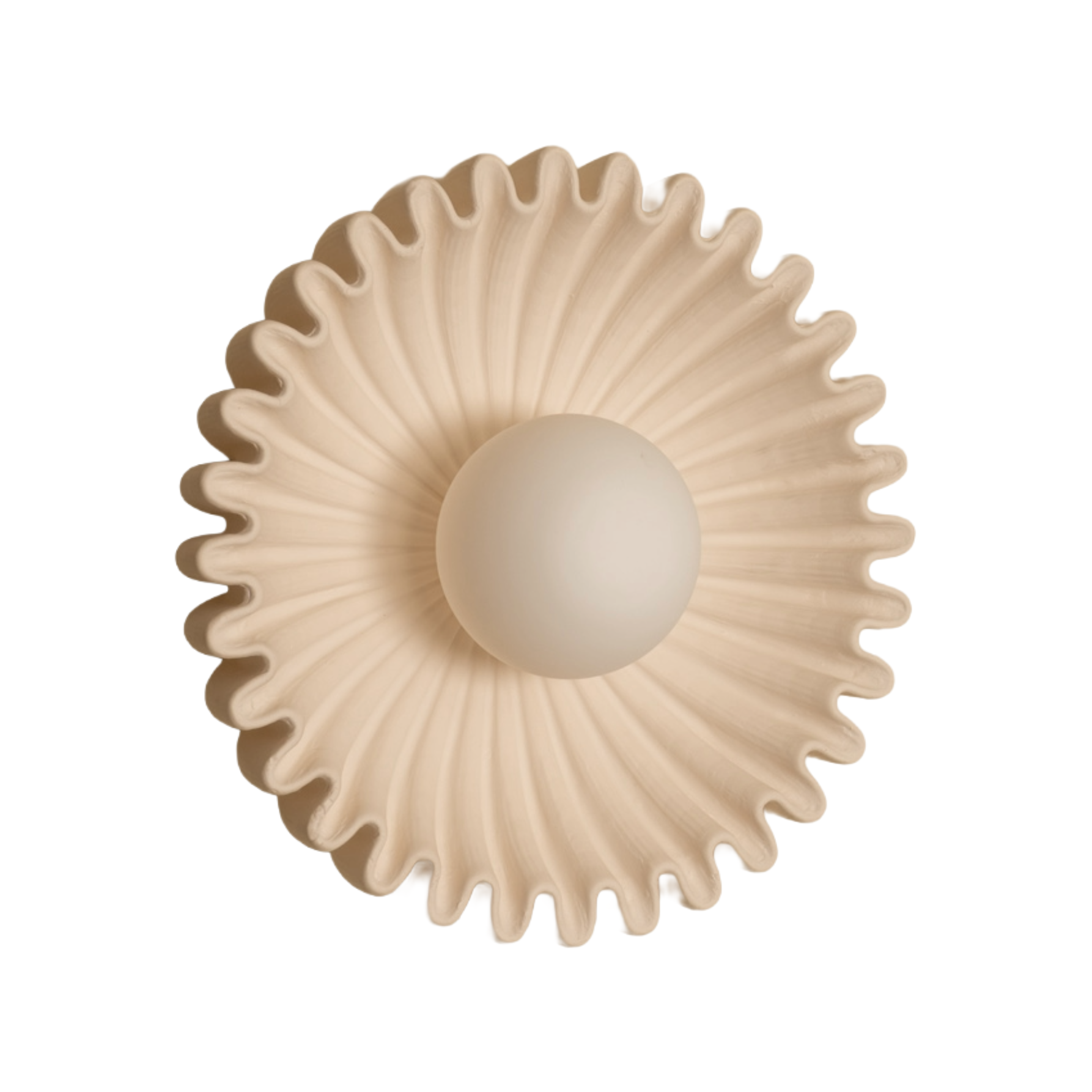 Wandlampe aus Keramik OSTRO ecru