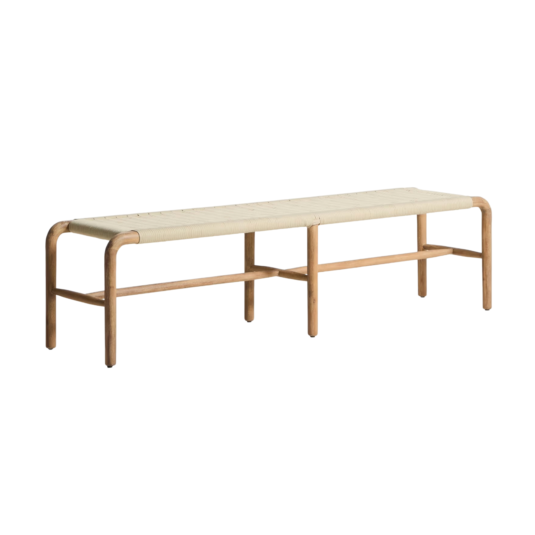 Außenbank ALIPA beige mit Akazienholz