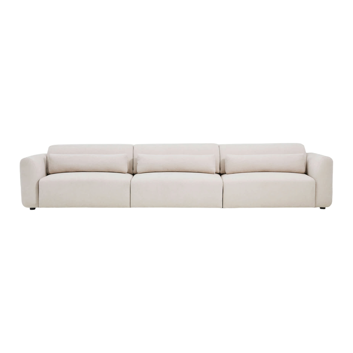Sechsitzer-Sofa mit elektrischem Auszug LARES beige Chenille