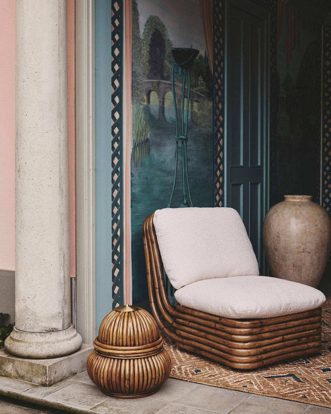 BOHEMIAN Rattan-Außenlampe