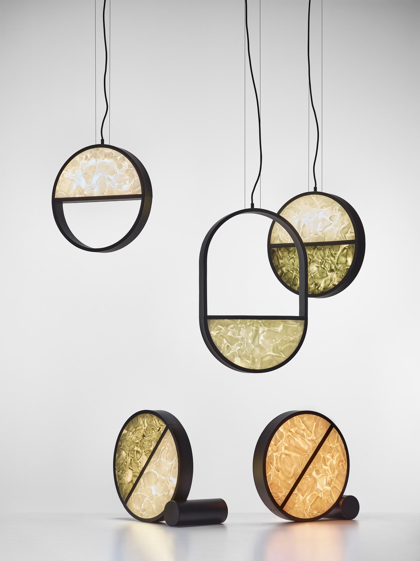 Hanging lamp geometric shiny glass brokisglass
