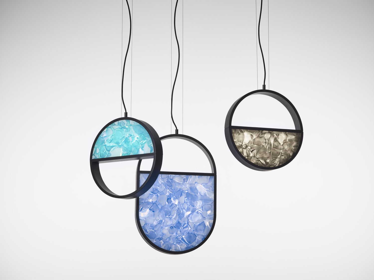 Hanging lamp geometric shiny glass brokisglass