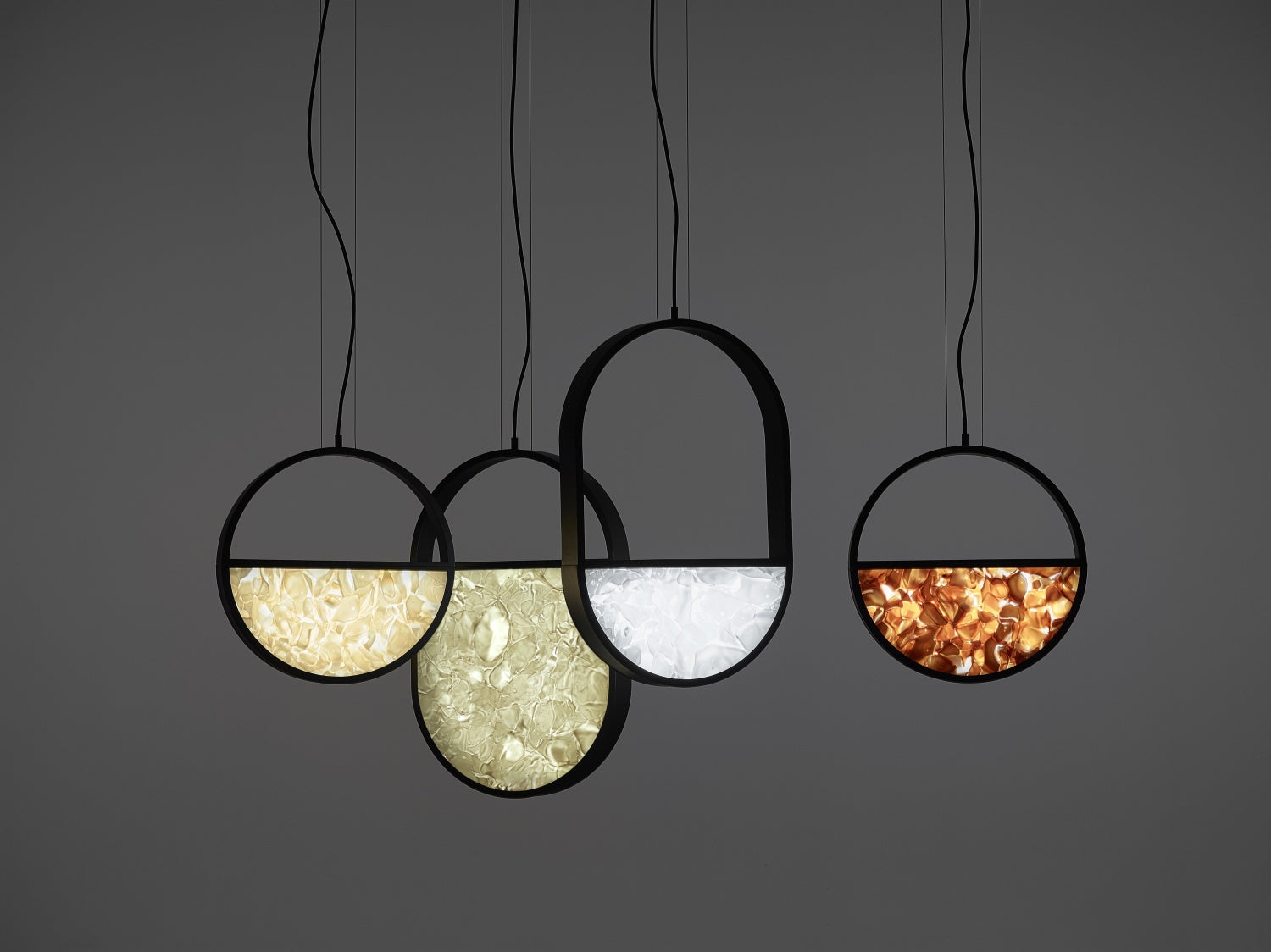 Hanging lamp geometric shiny glass brokisglass
