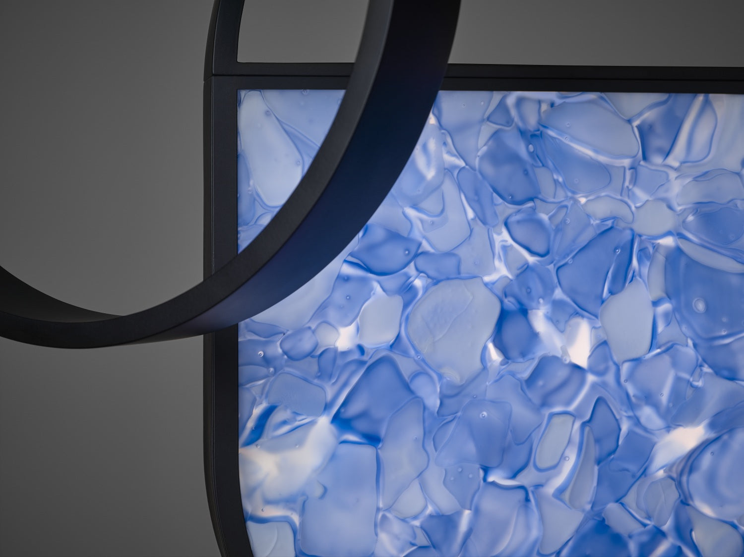 Hängende Lampe Geometrische ovale 1/3 Glas glänzende Brokisglass