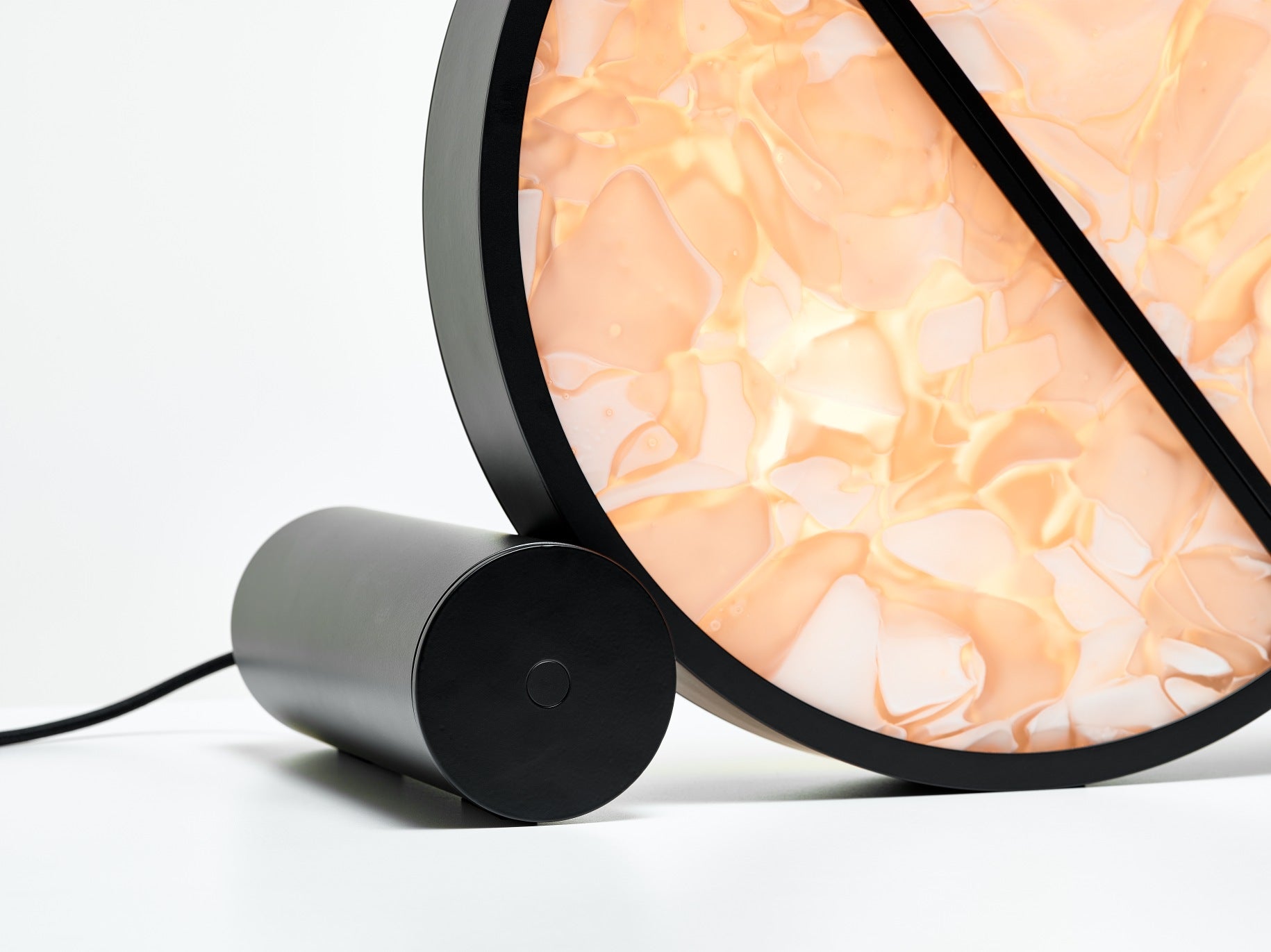 Geometric table lamp BokisGlass shiny glass