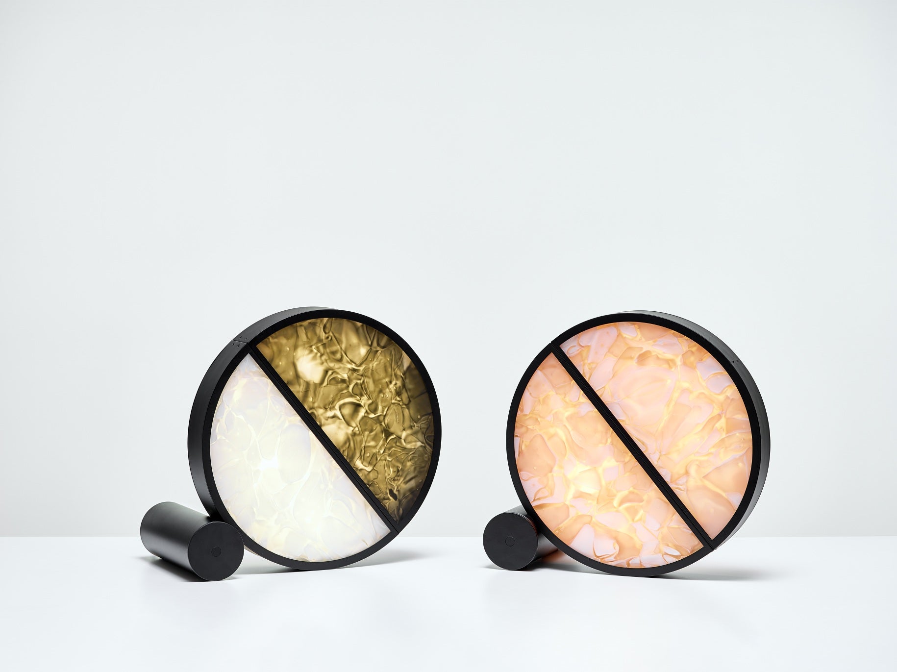 Geometric table lamp BokisGlass shiny glass