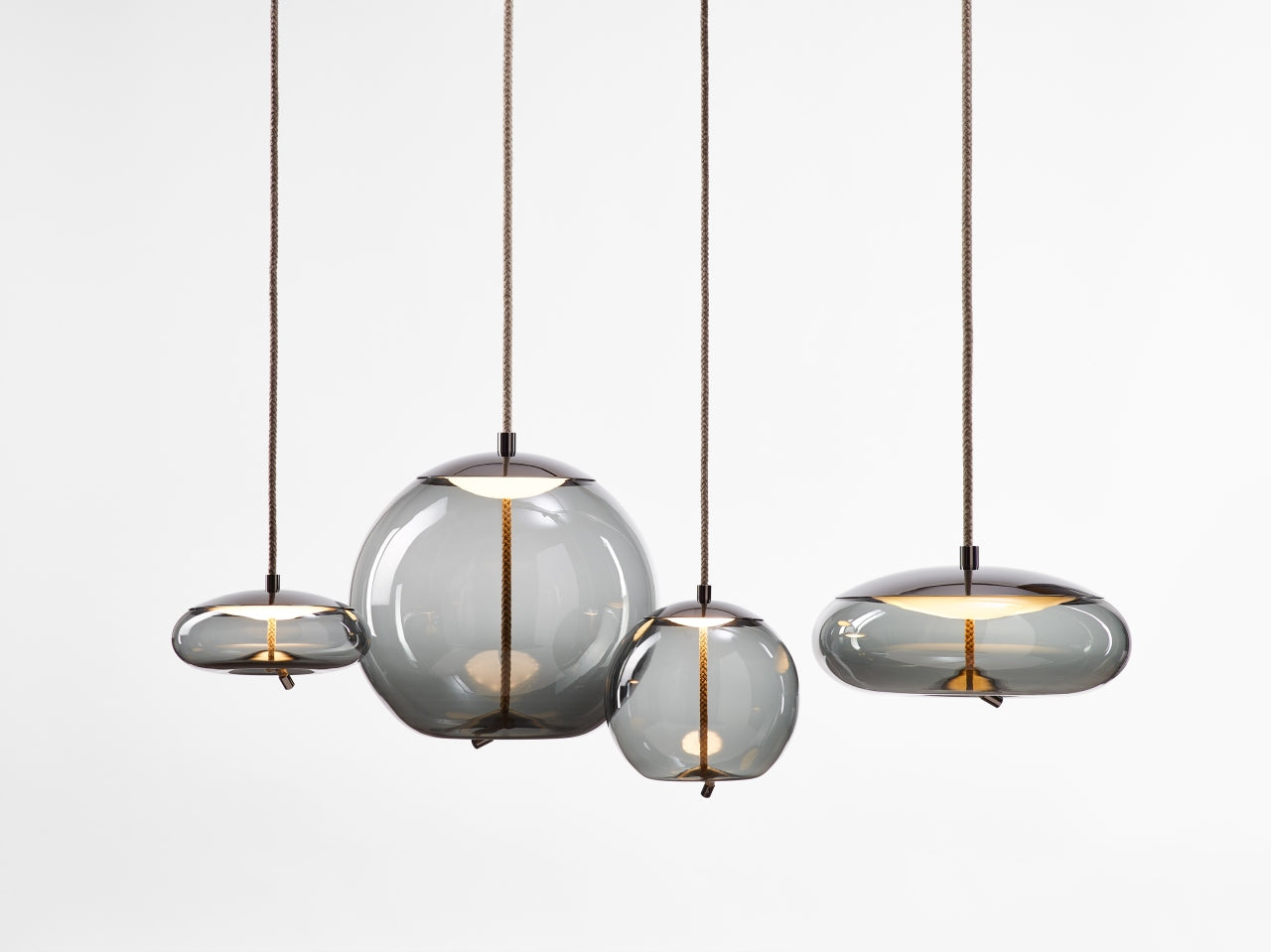 Knot hanging lamp - glass disco
