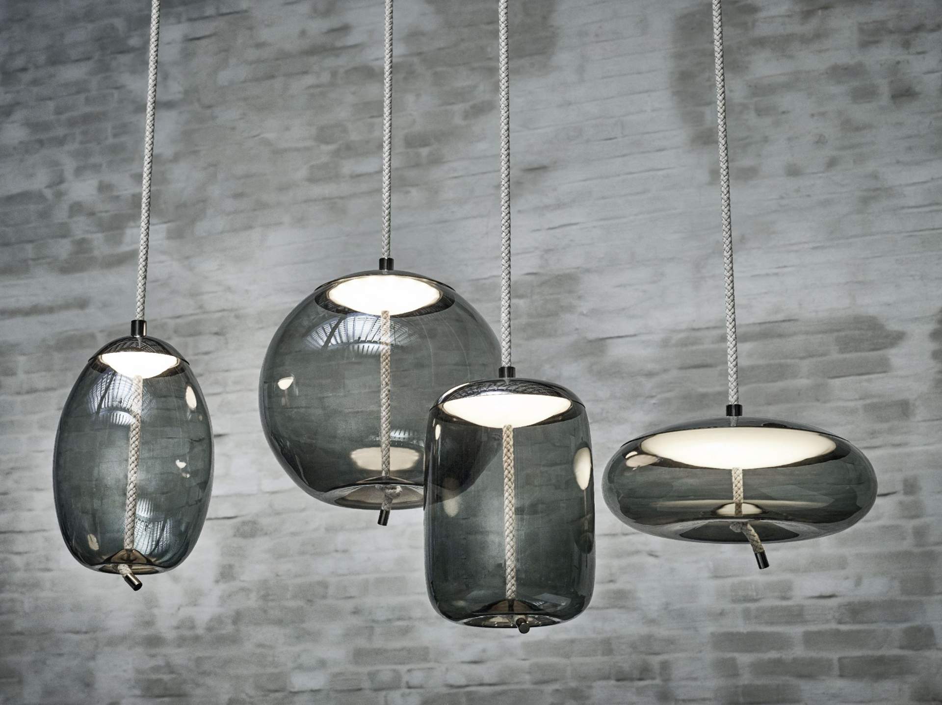 Knot hanging lamp - Cilindro glass