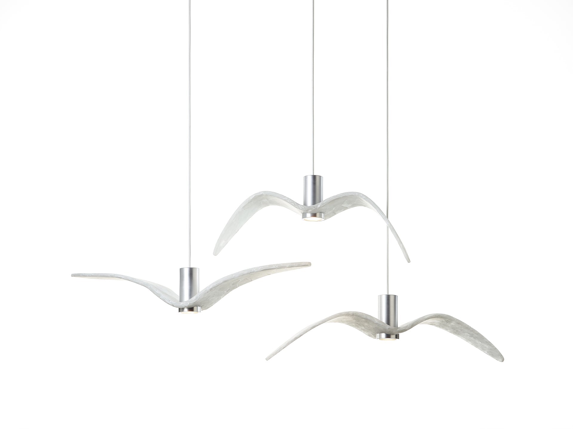 Äußere Hanglampen Nacht Vögel Außenglas
