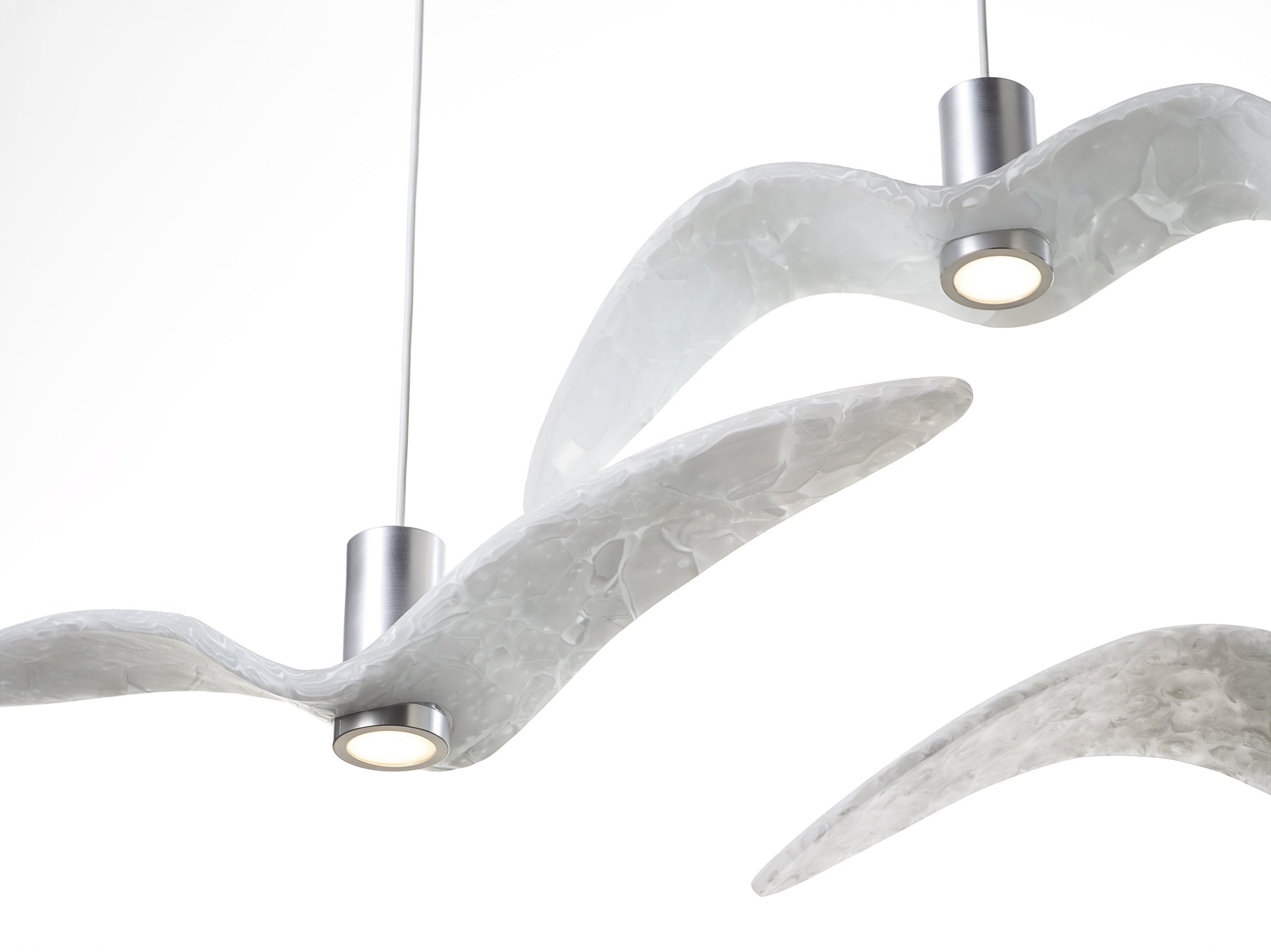 Äußere Hanglampen Nacht Vögel Außenglas