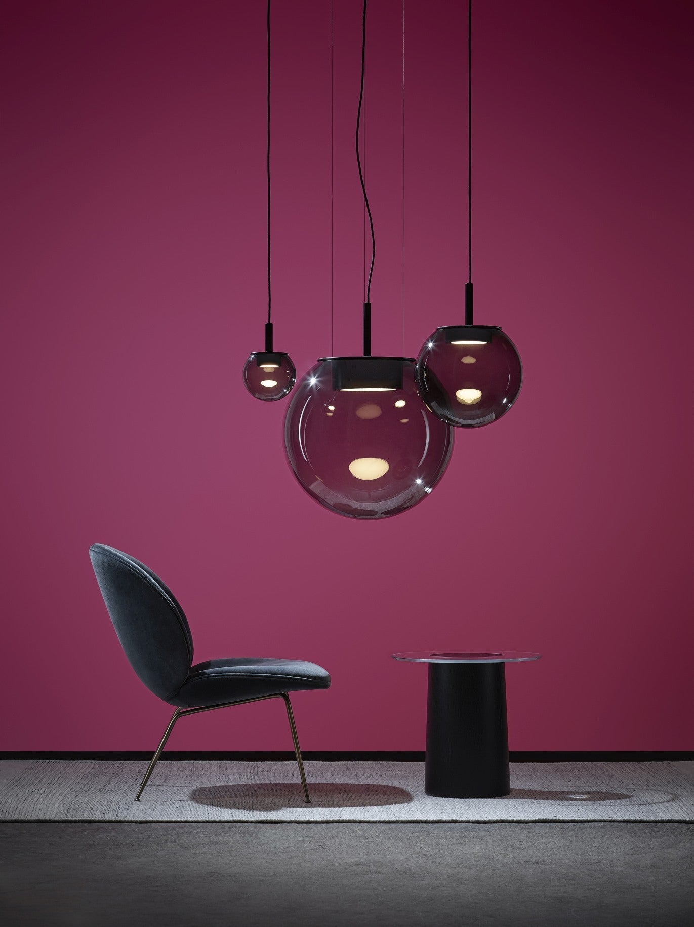 Hanging lamp orbis inflatable glass