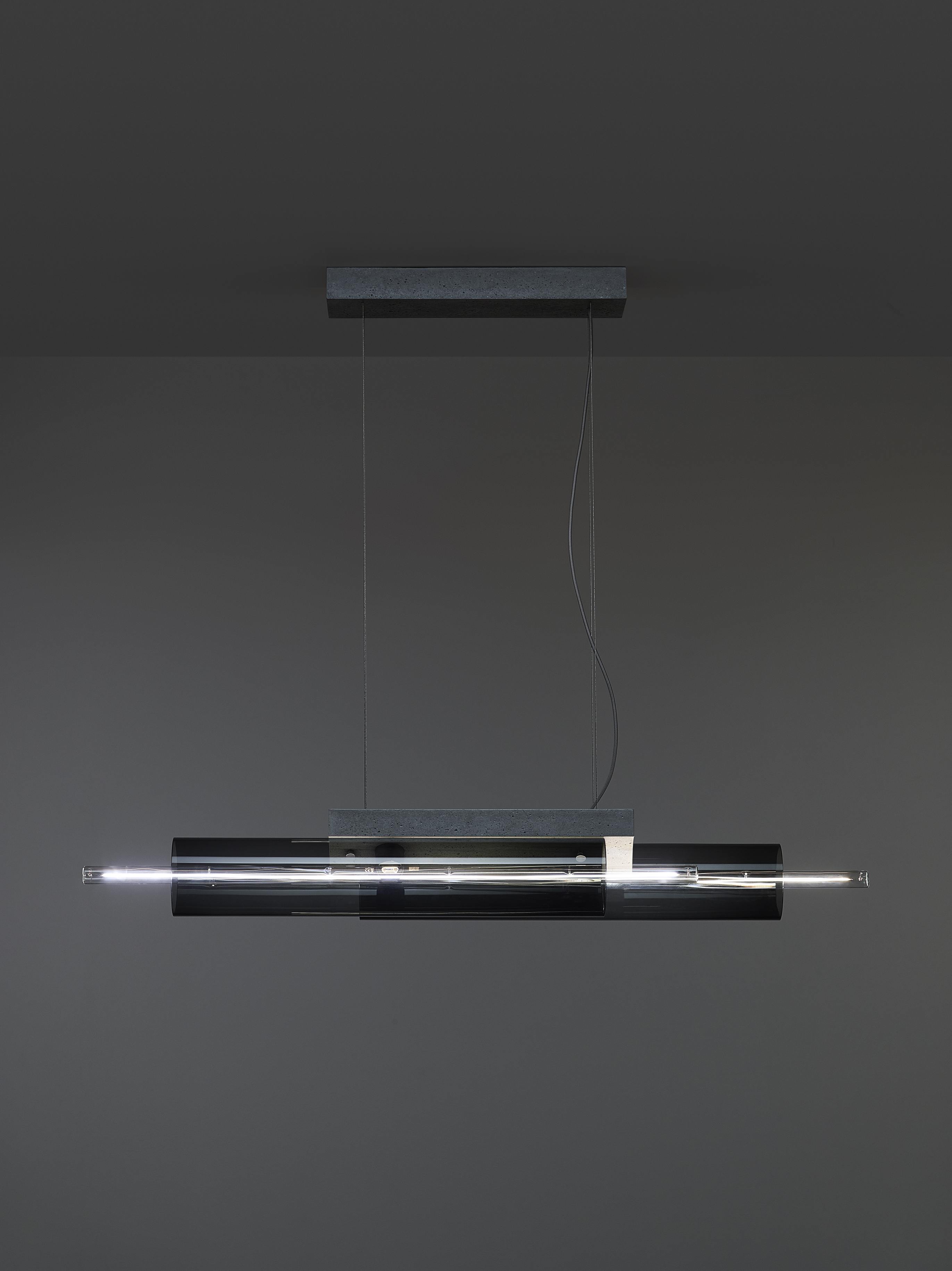 Overlay concrete hanging lamp