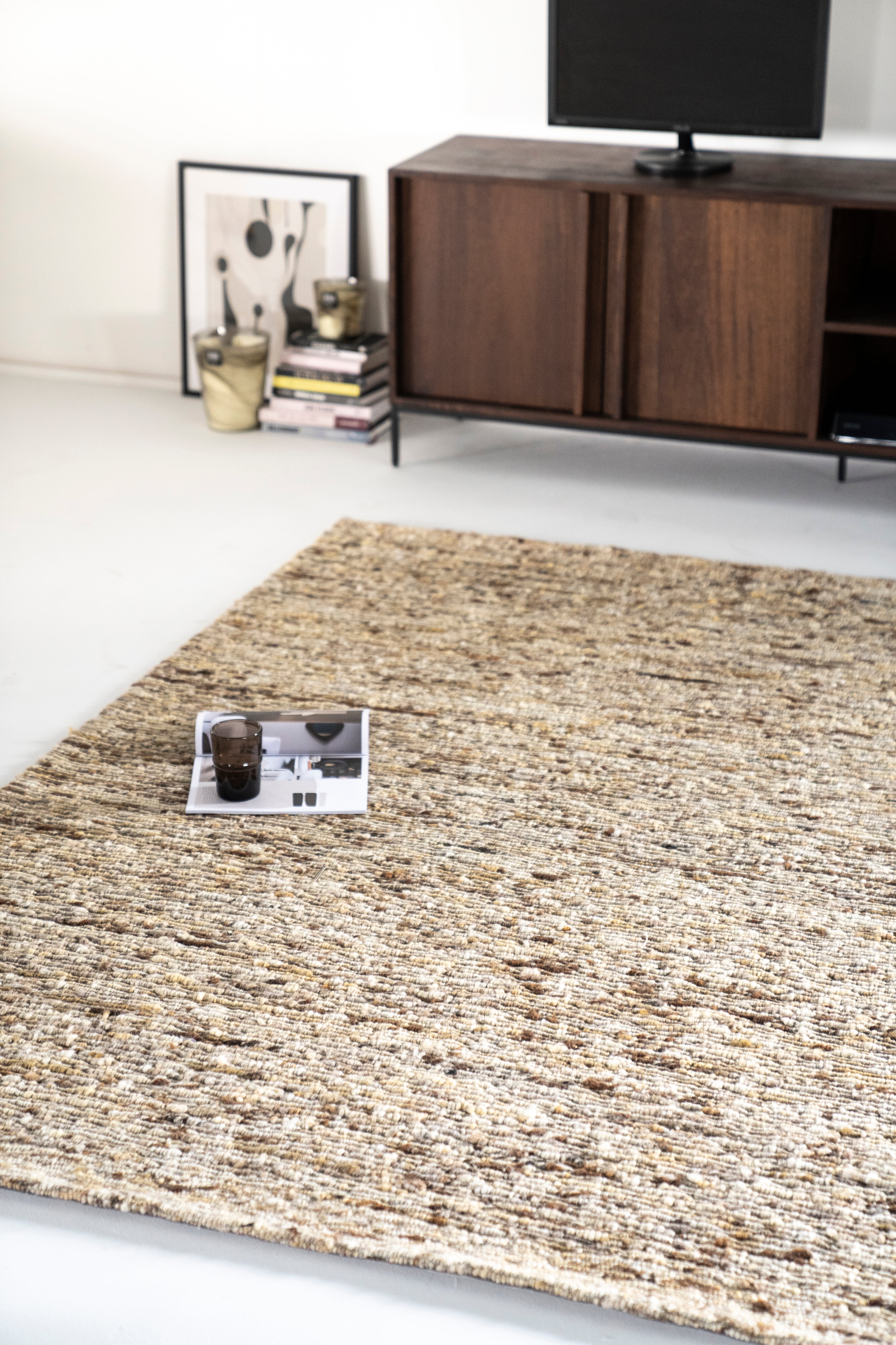 Teppich TAKARA dunkelbeige Melange