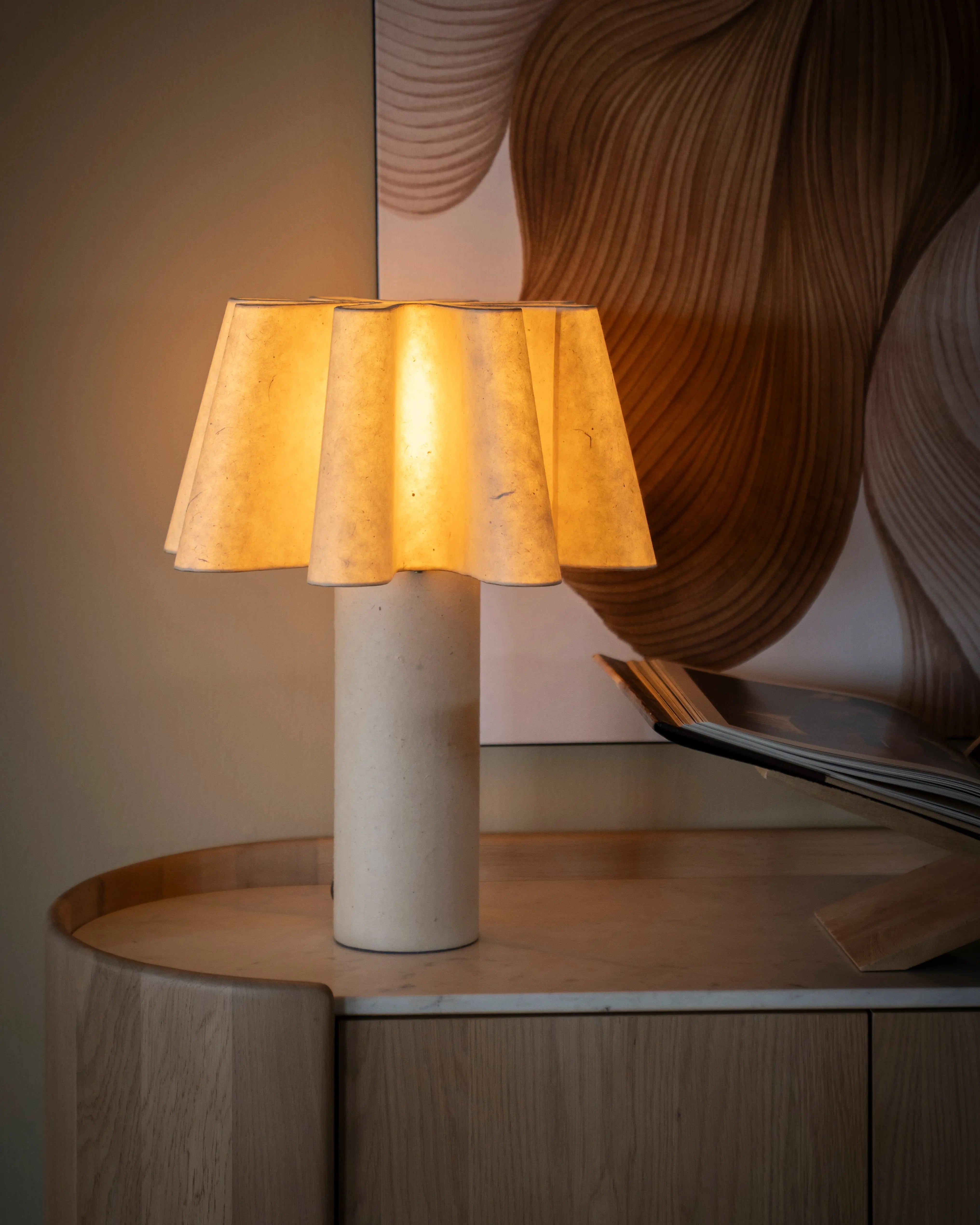 Lampa stołowa MEANDER beżowy – By Boo