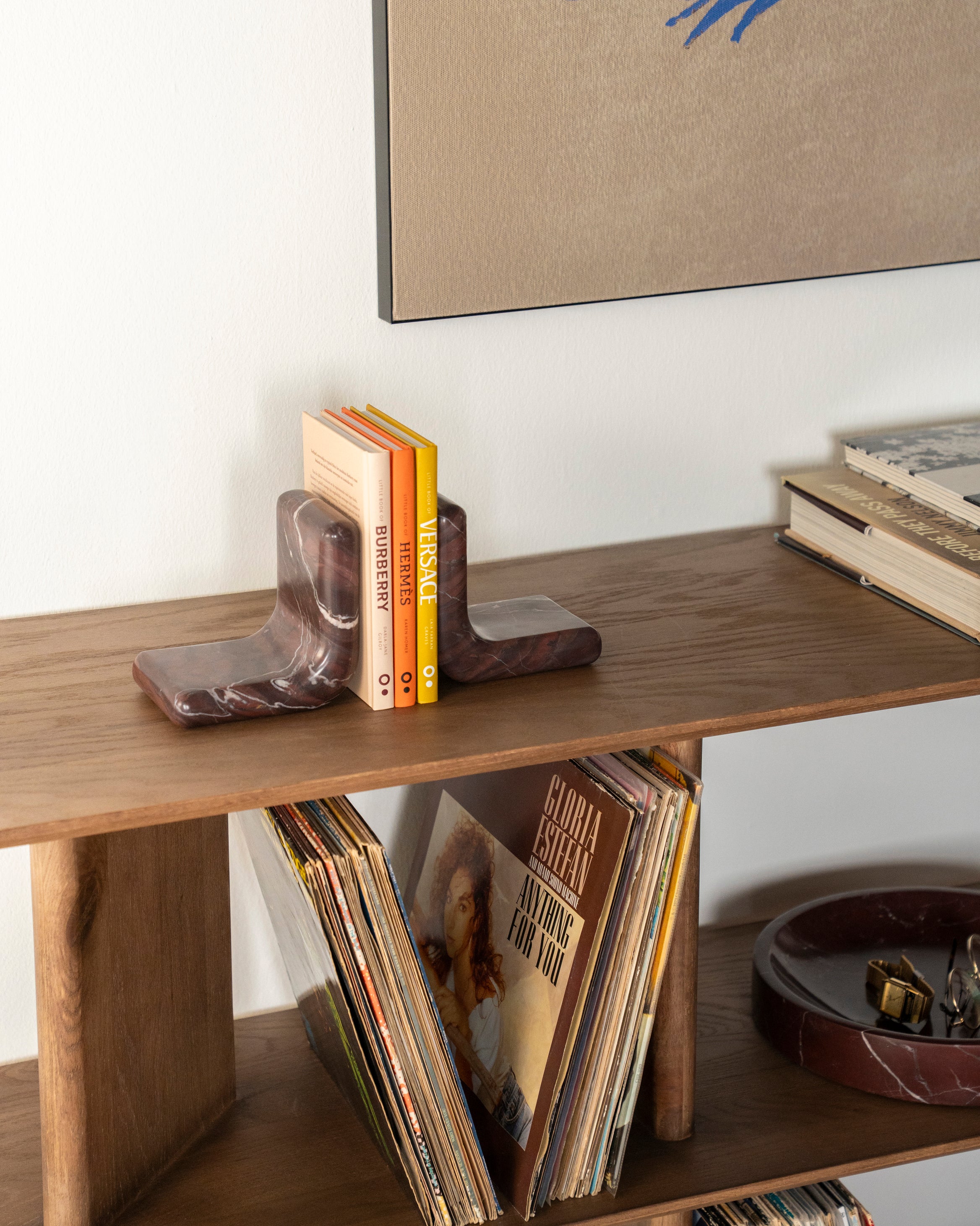 Podpórka na książki VERDE szary marmur