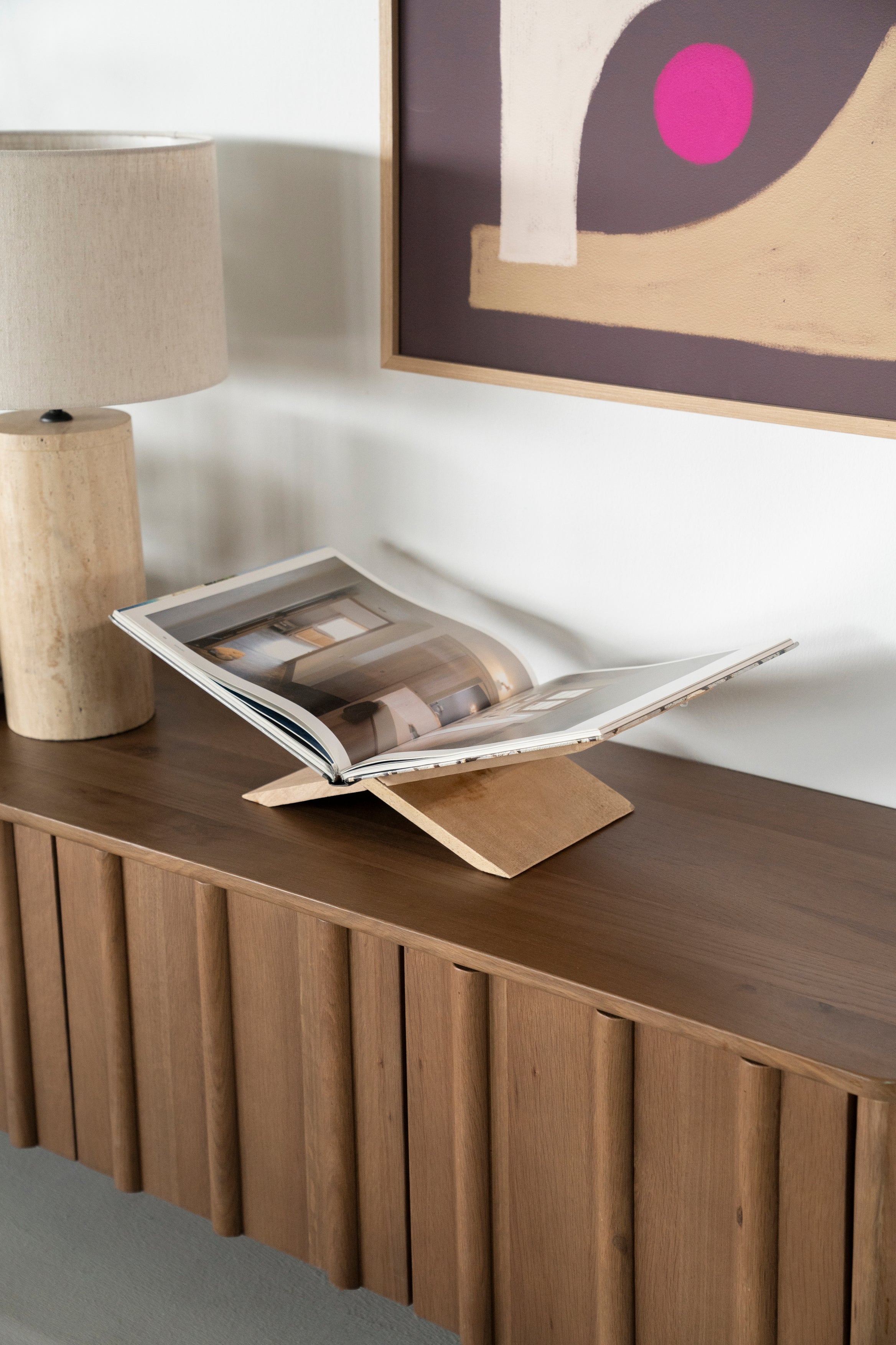 Buchständer TEE helles Mangoholz