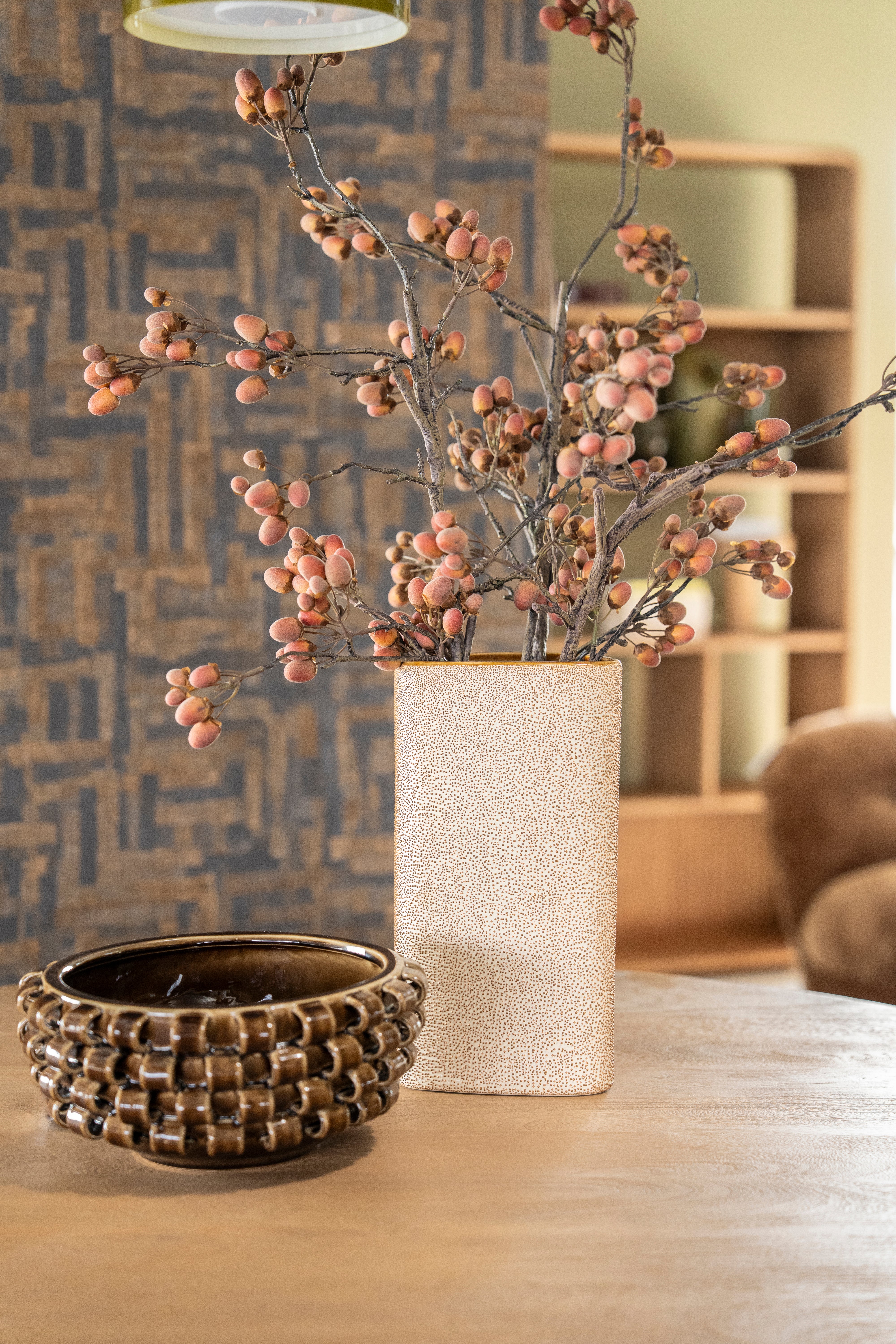 Wazon DOTANGLE żółta ceramika