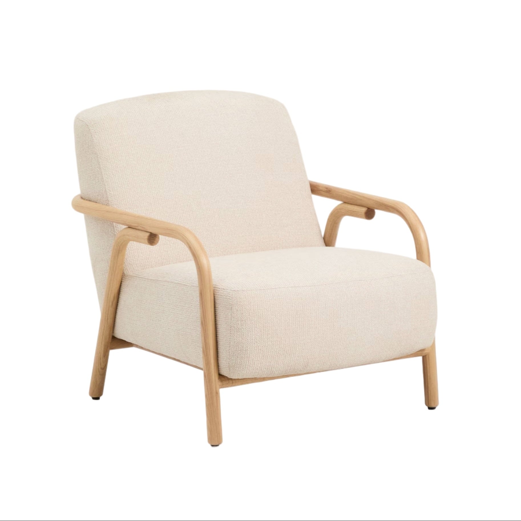Beige SYLO armchair with ash base