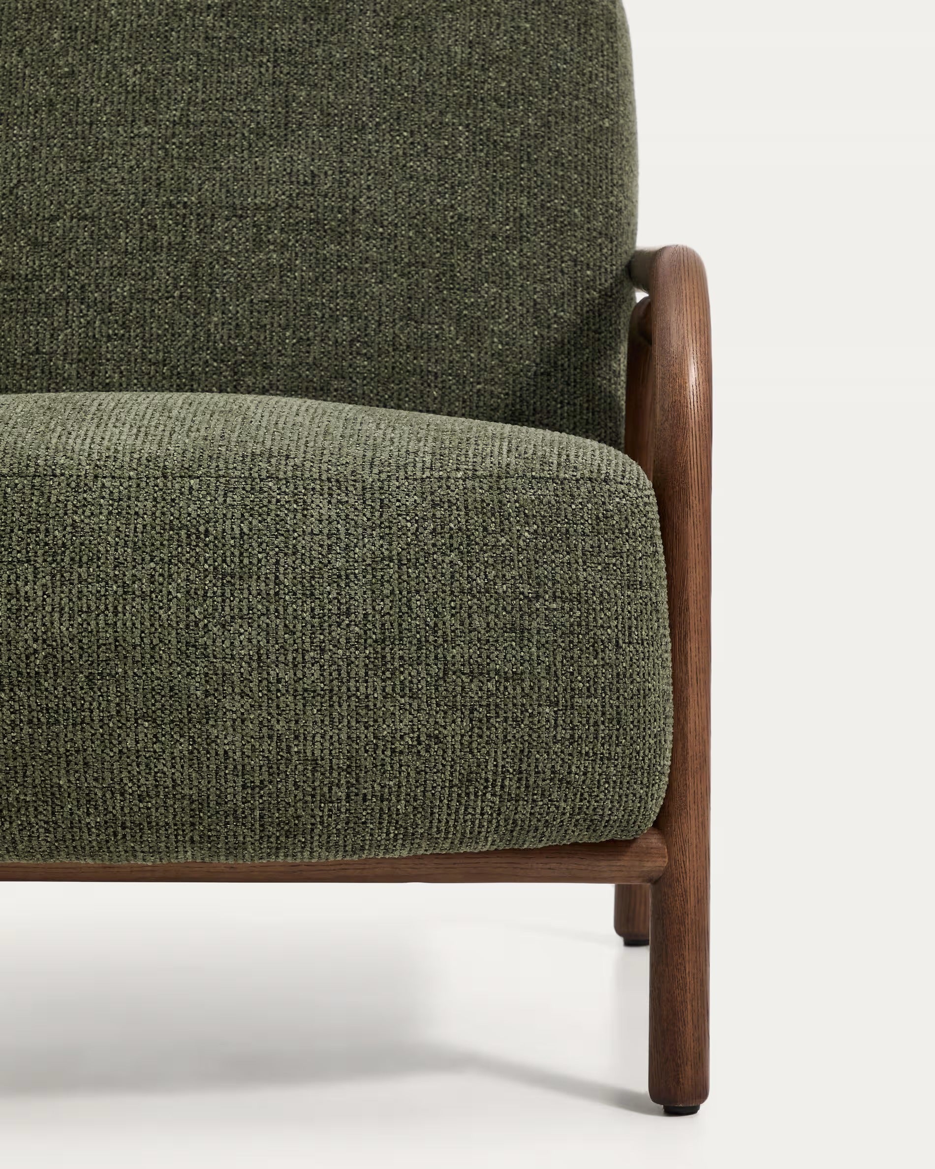 SYLO armchair green with dark ash base
