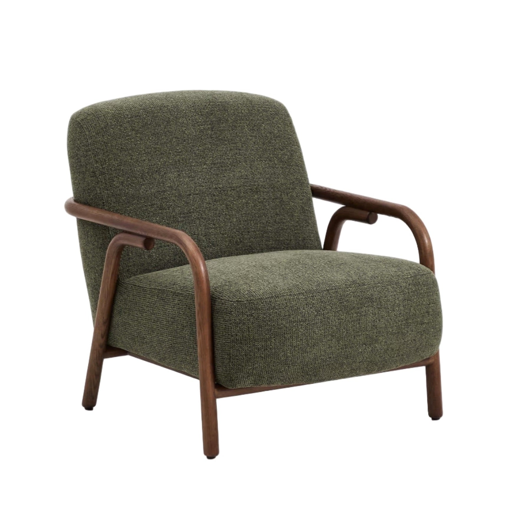 SYLO armchair green with dark ash base