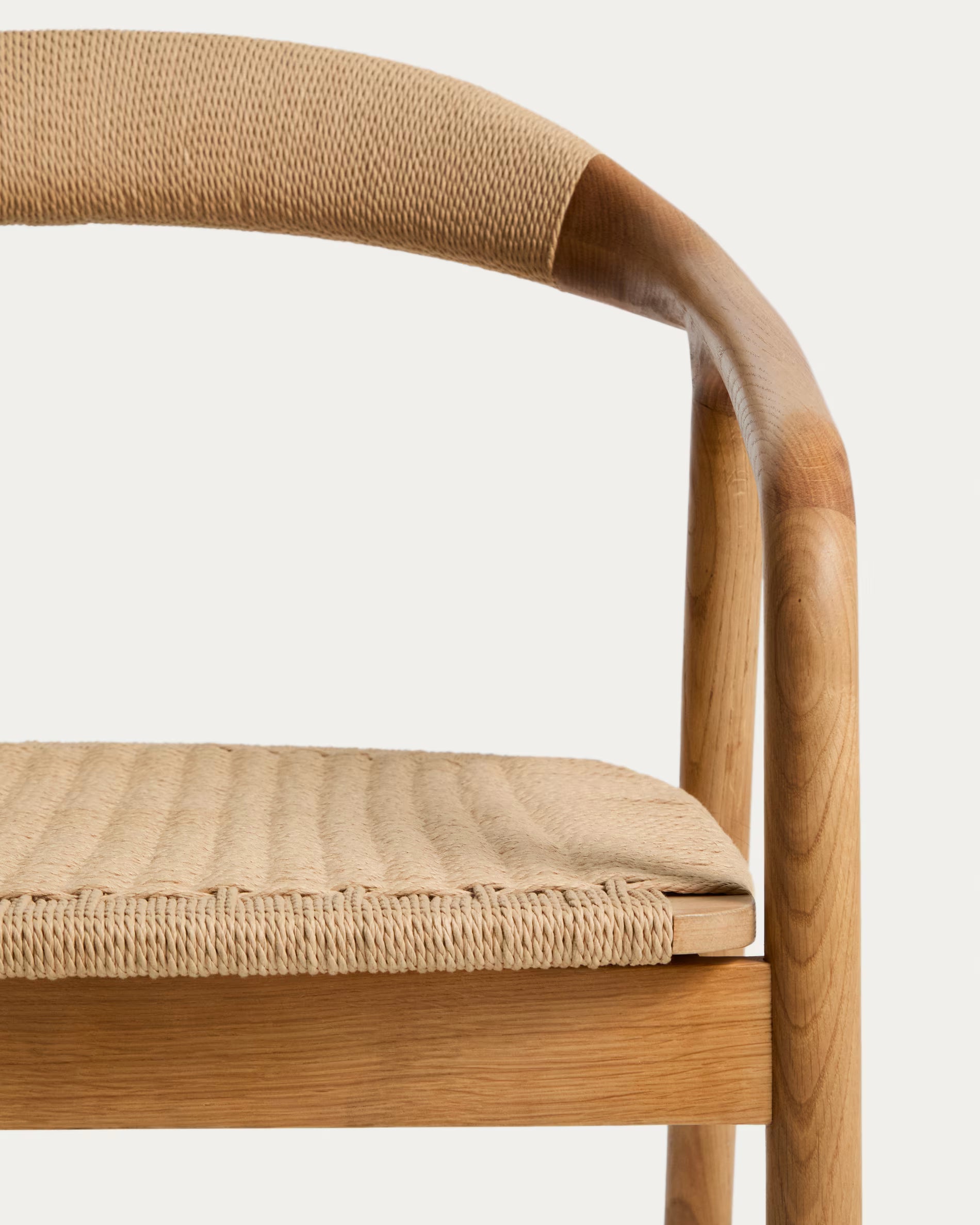 Sessel DERILE beige mit Holzgestell