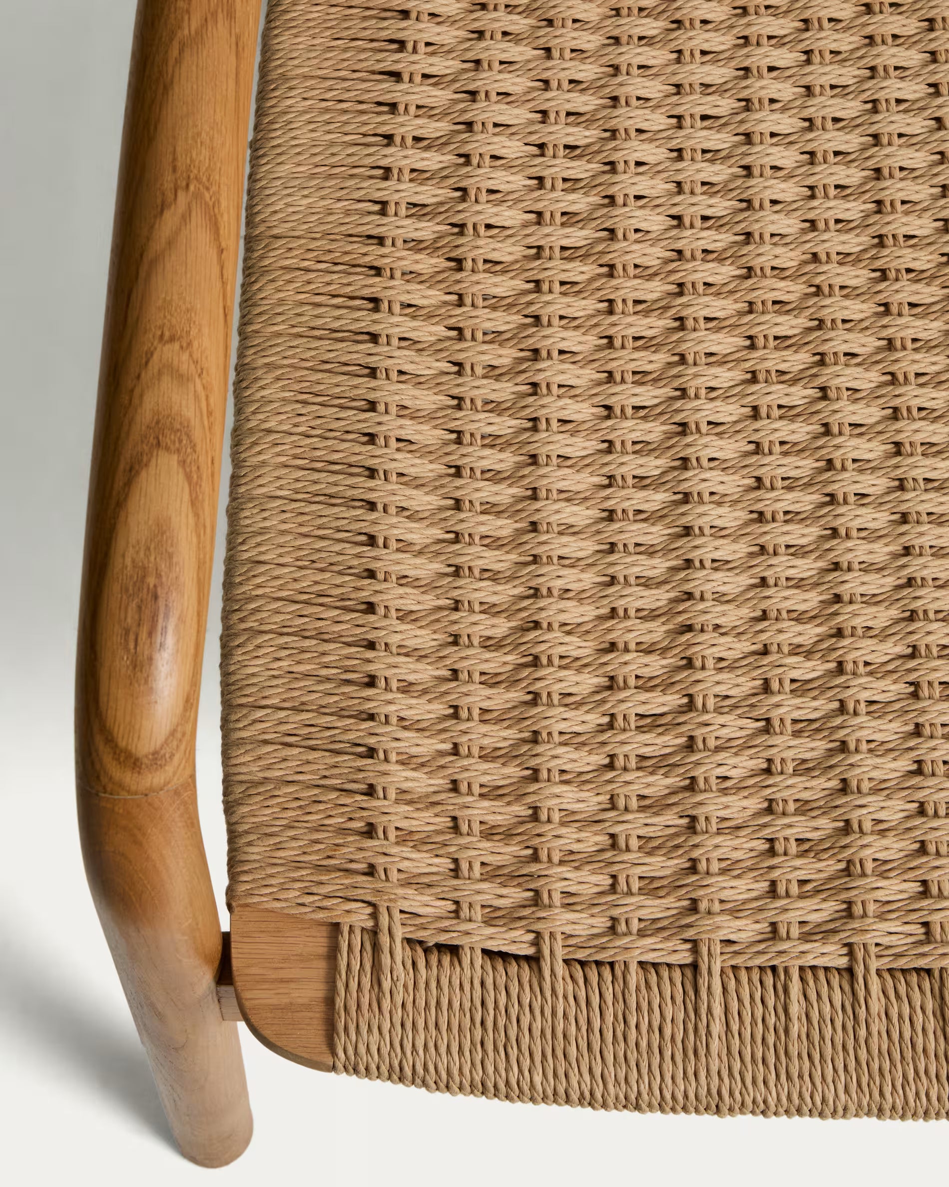 Sessel DERILE beige mit Holzgestell
