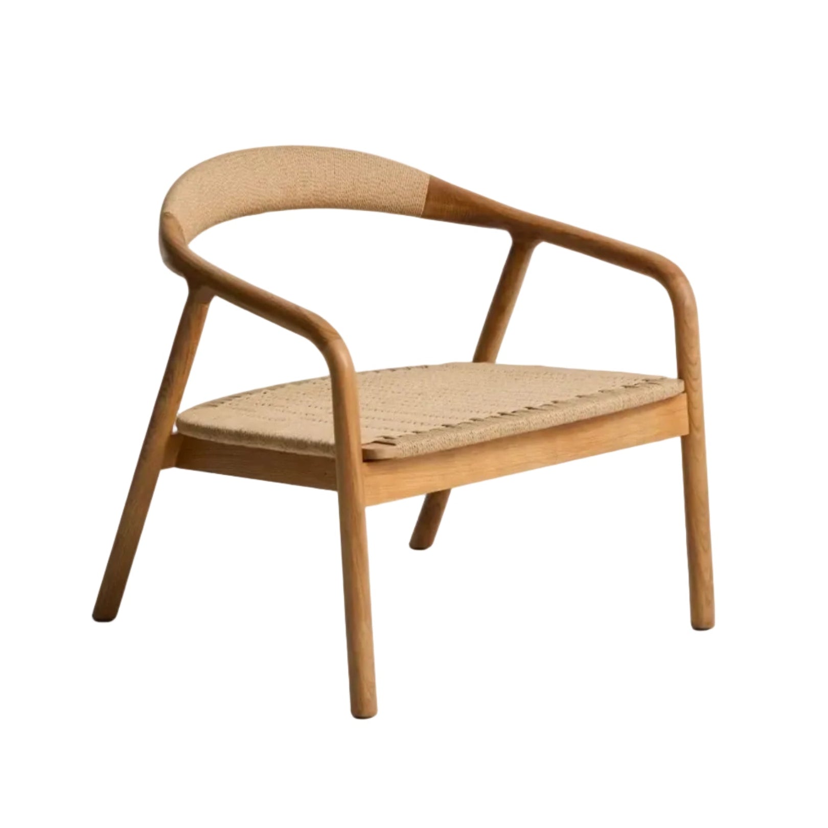 Sessel DERILE beige mit Holzgestell