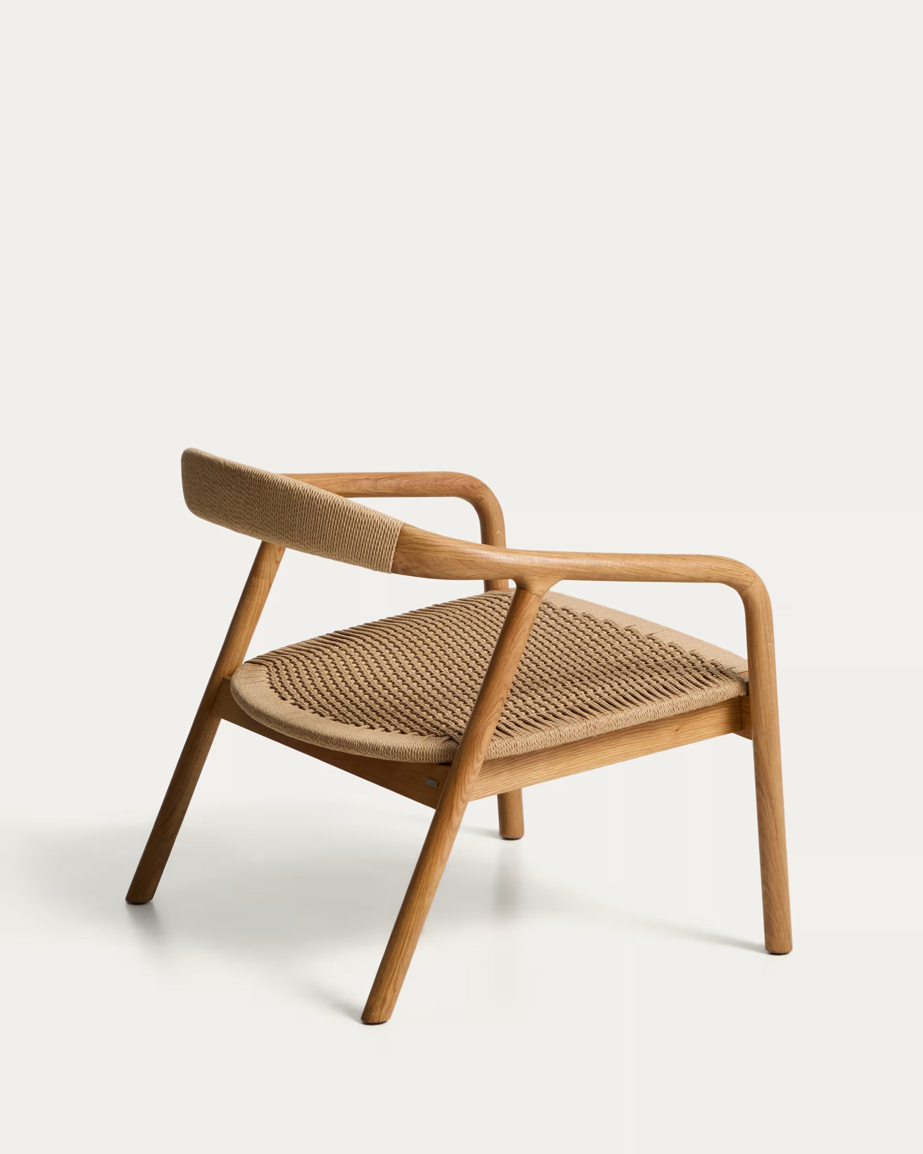 Sessel DERILE beige mit Holzgestell