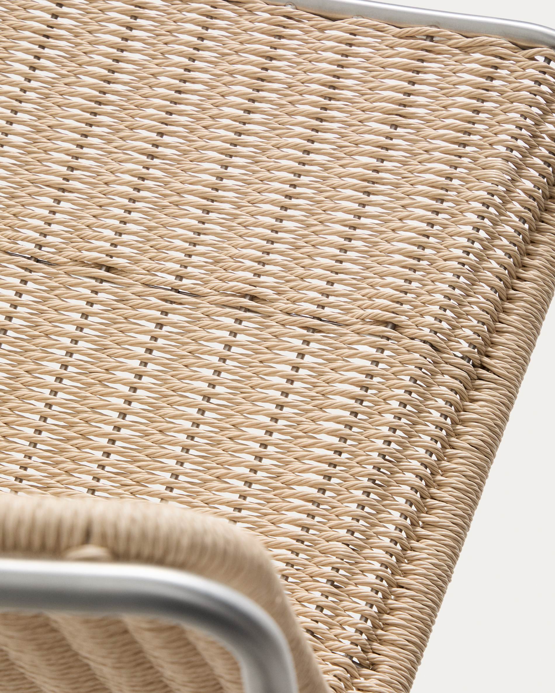 TAVARI Beige Garden Chair with Steel Base