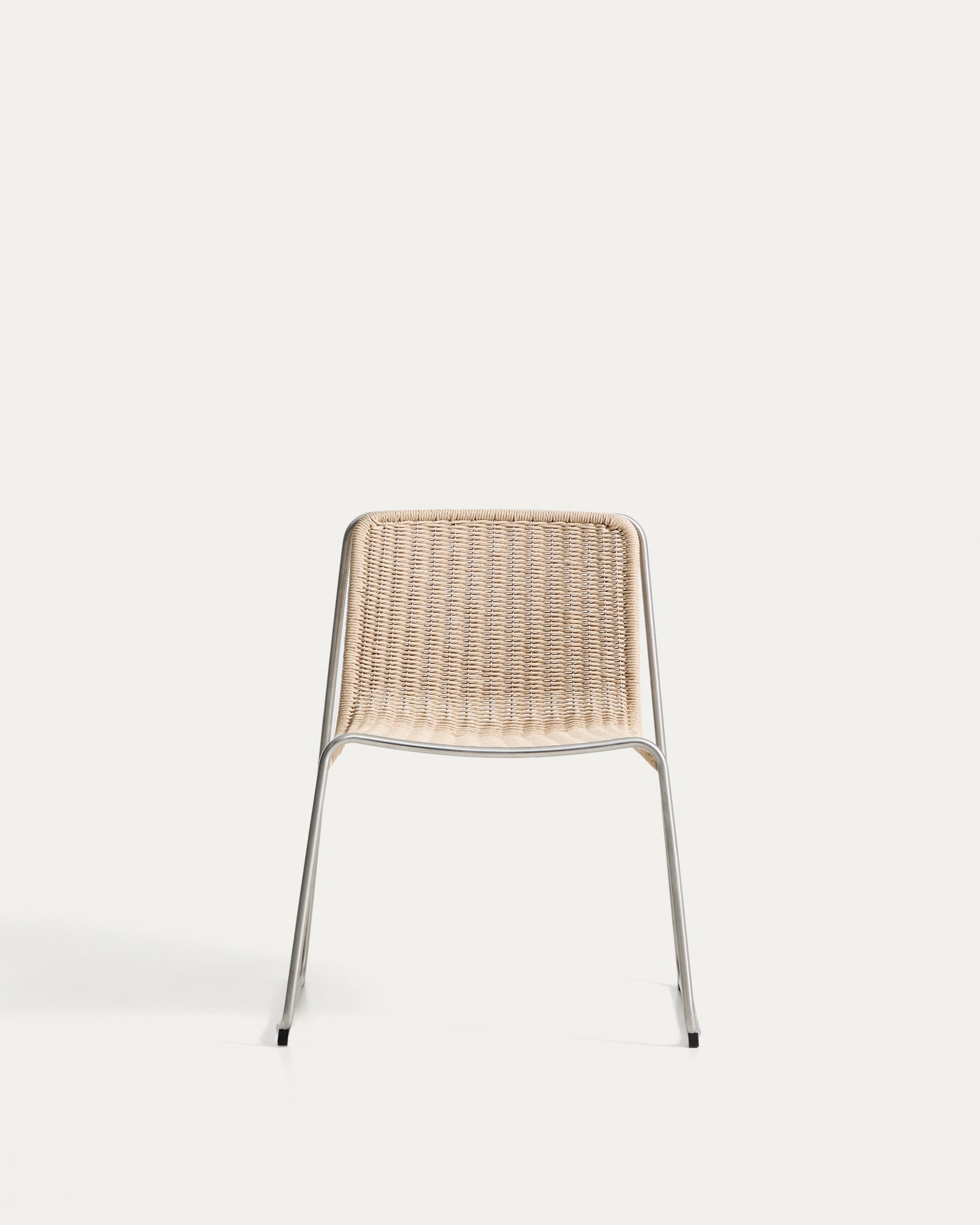TAVARI Beige Garden Chair with Steel Base