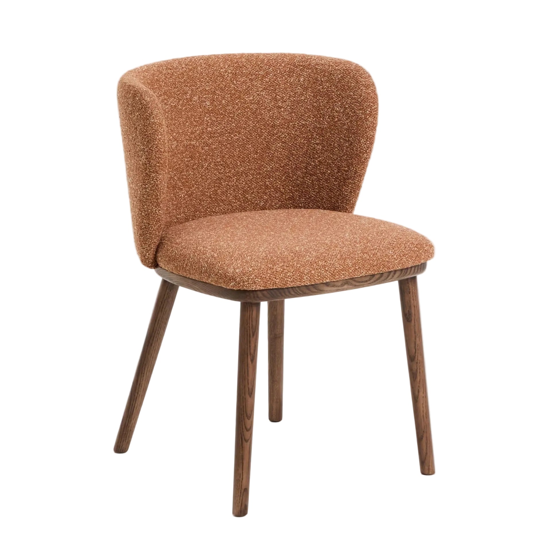 CISELIA Chair in Brick Chenille with Dark Ash Base