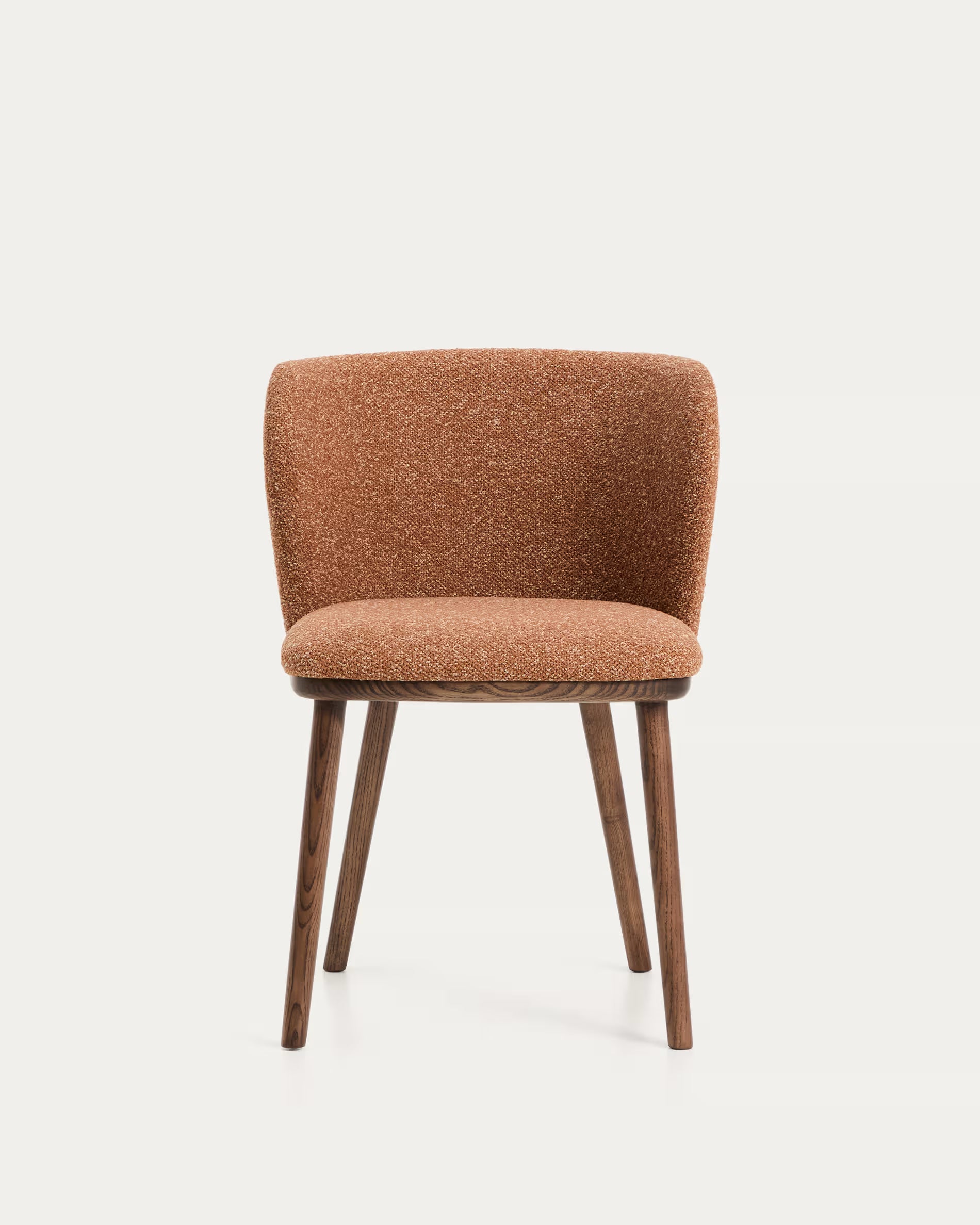 CISELIA Chair in Brick Chenille with Dark Ash Base