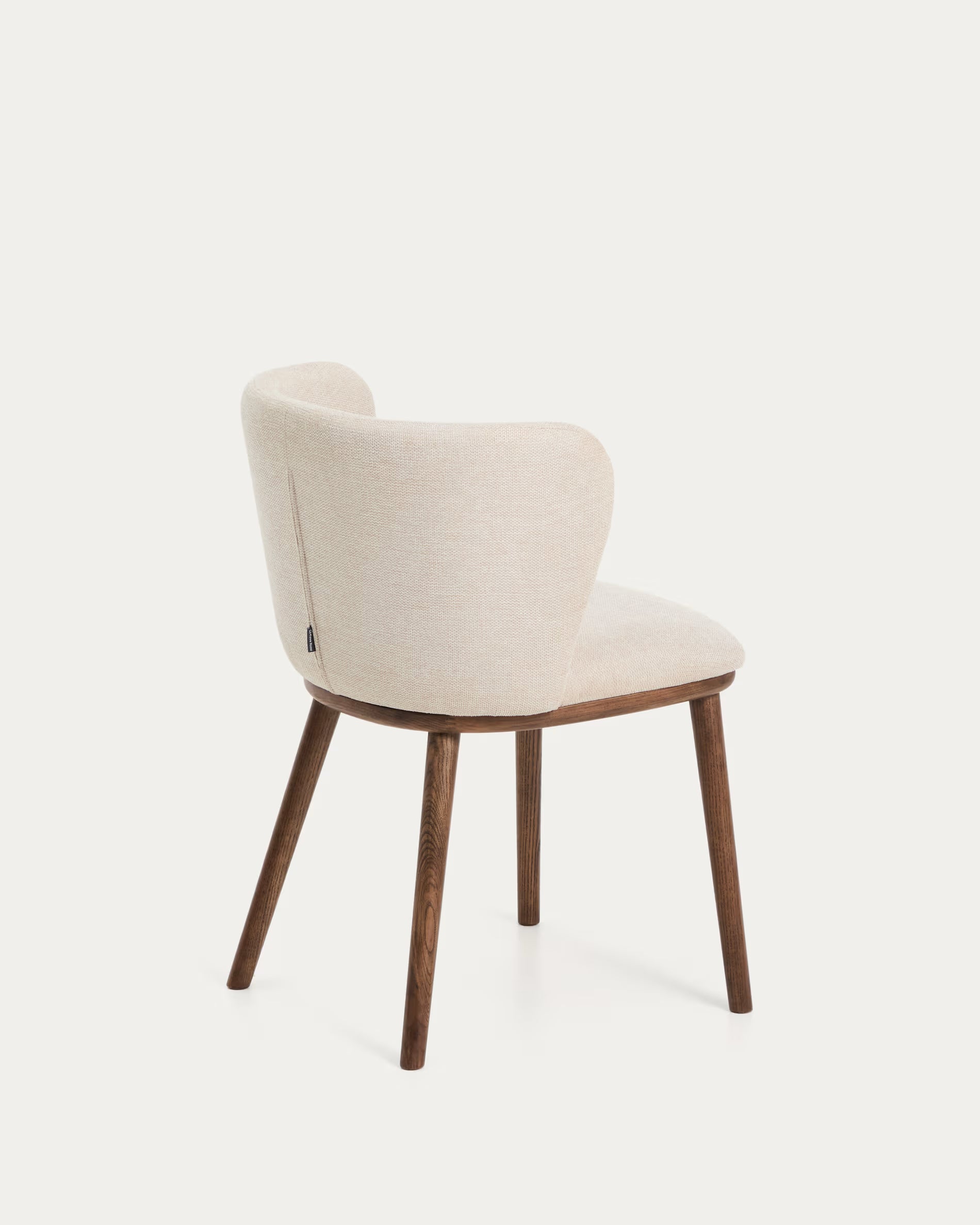 Ciselia Chair in Beige Chenille with Dark Ash Base