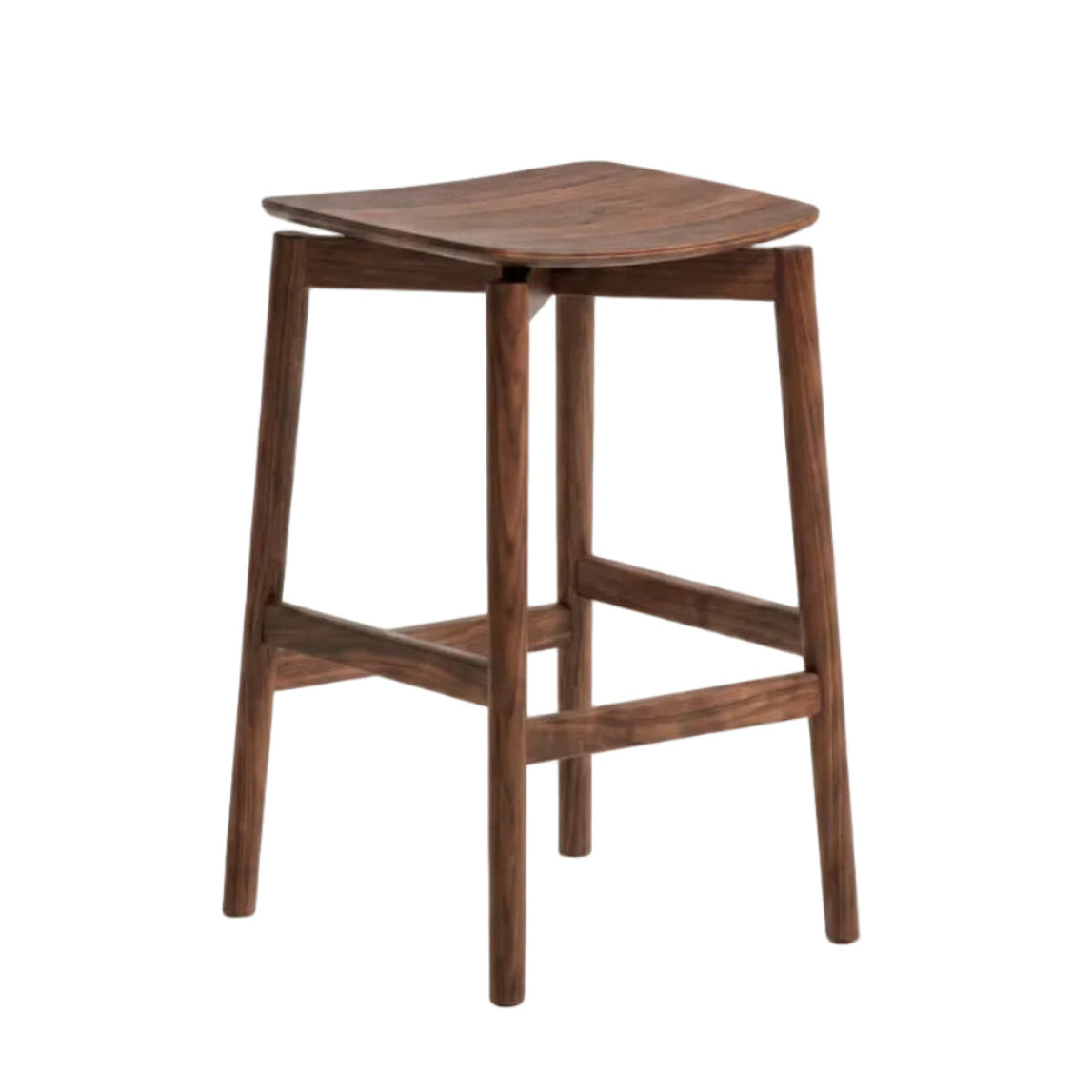 Hocker EVERA, dunkles Eichenfurnier