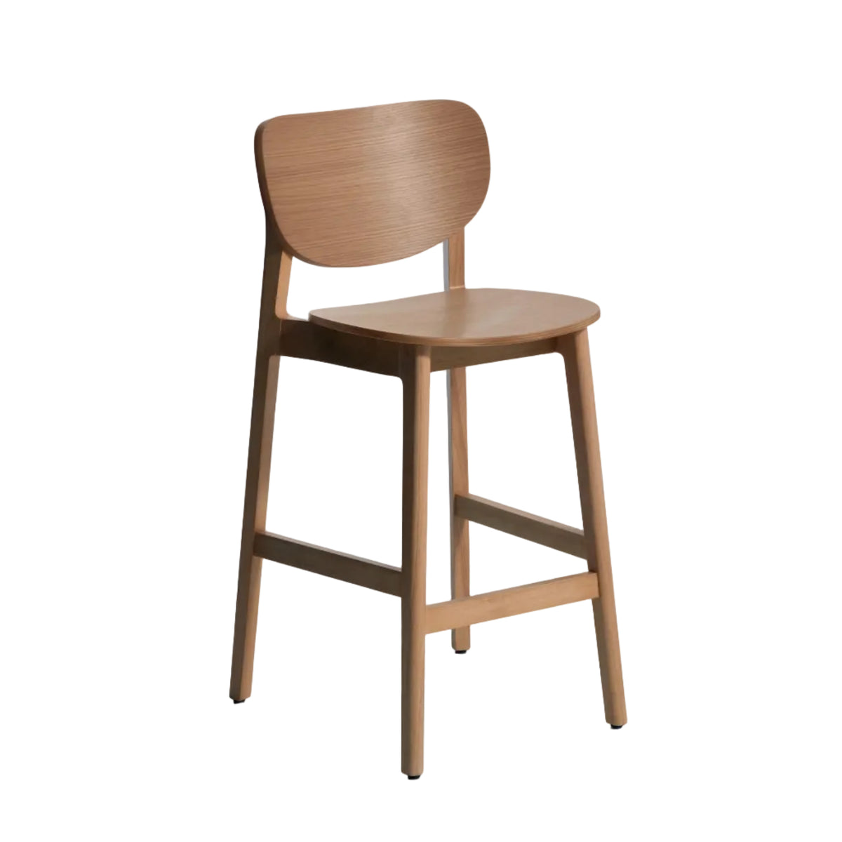 Barhocker LUDARA aus dunklem Eichenfurnier