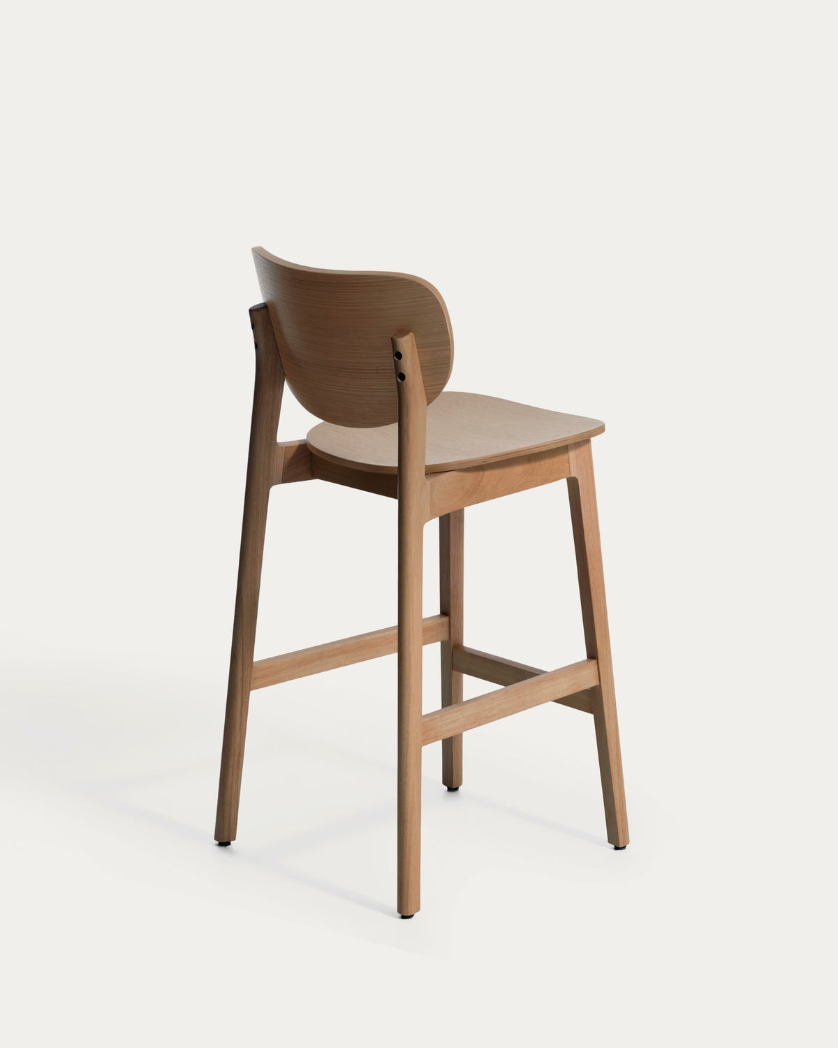 Barhocker LUDARA aus dunklem Eichenfurnier