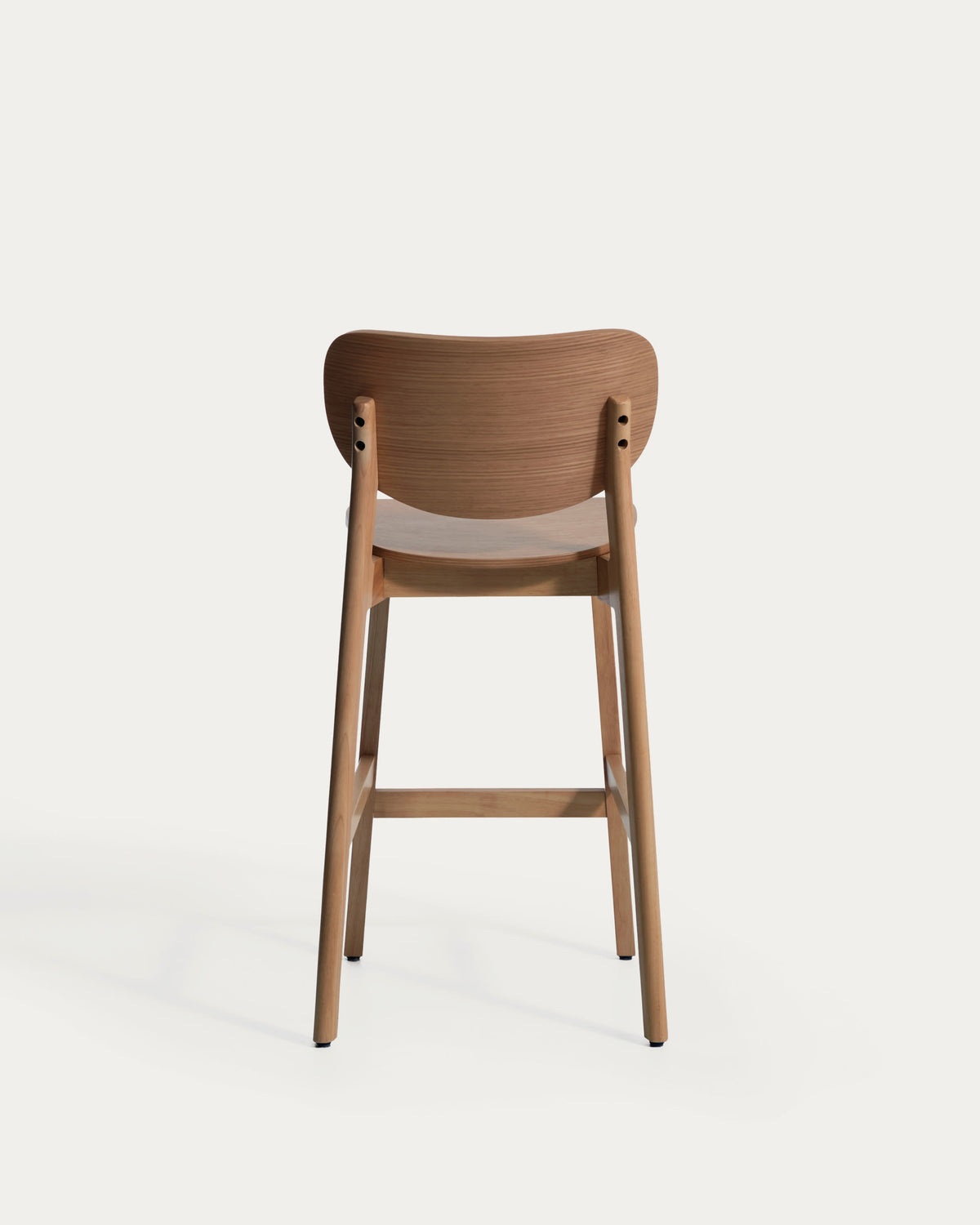 Barhocker LUDARA aus dunklem Eichenfurnier