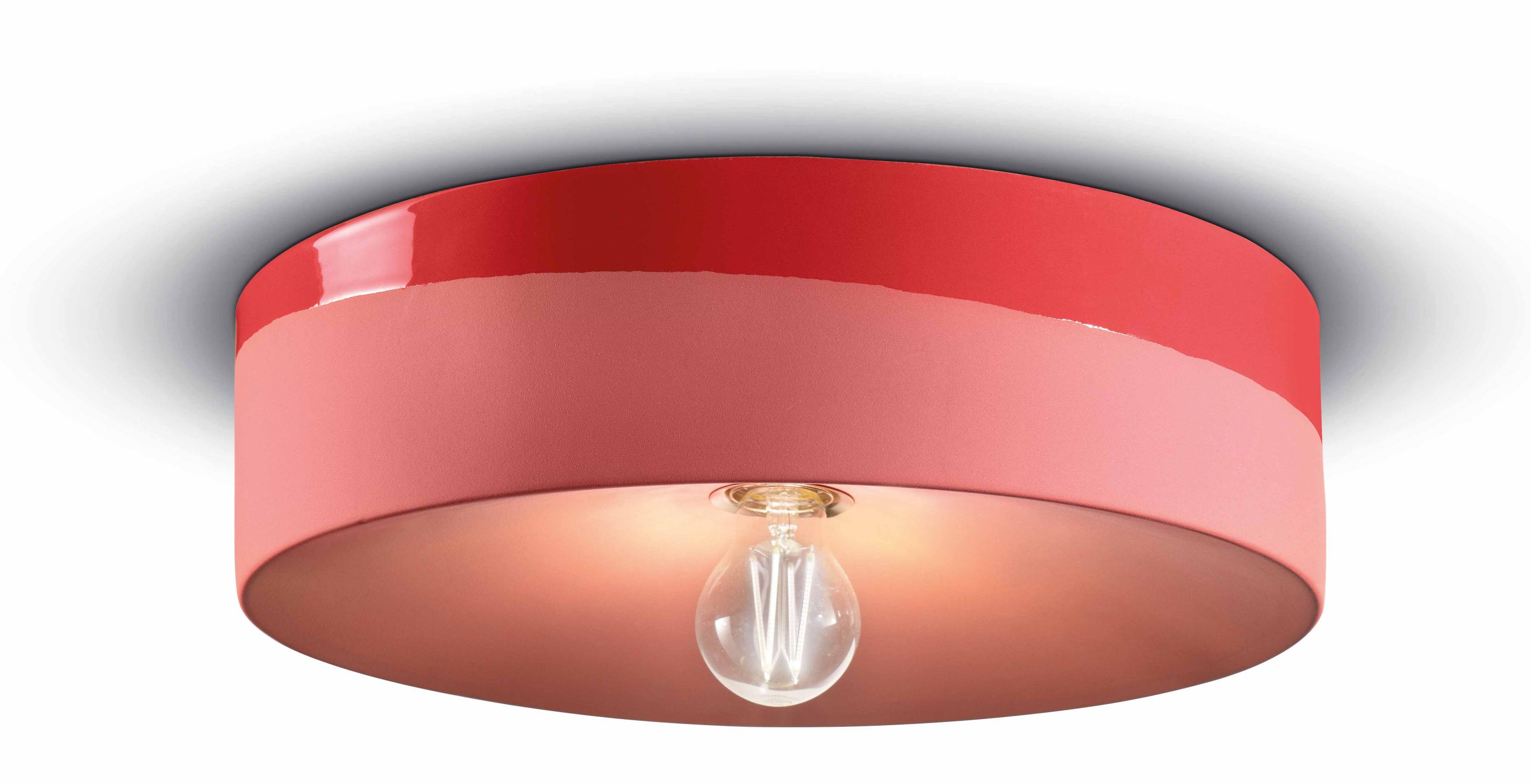 Red ceramic wall lamp PI